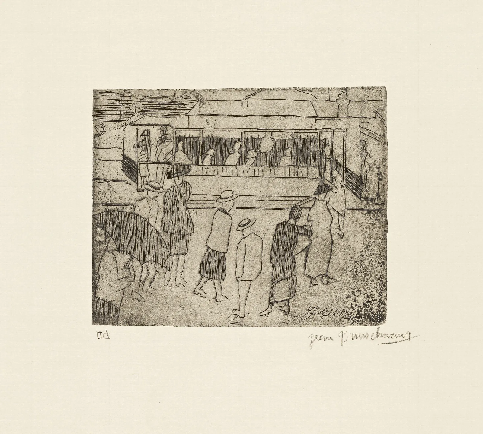 Le Tramway Wall Art by Jean Brusselmans - Canvas Print