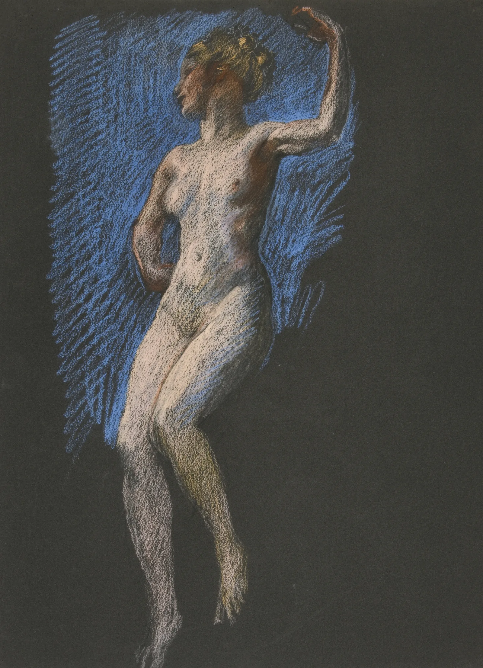Study For Figure Of 4 Pm In The Hours Mural At The State Capitol Building In Harrisburg Pennsylvania Wall Art by Edwin Austin Abbey - Canvas Print