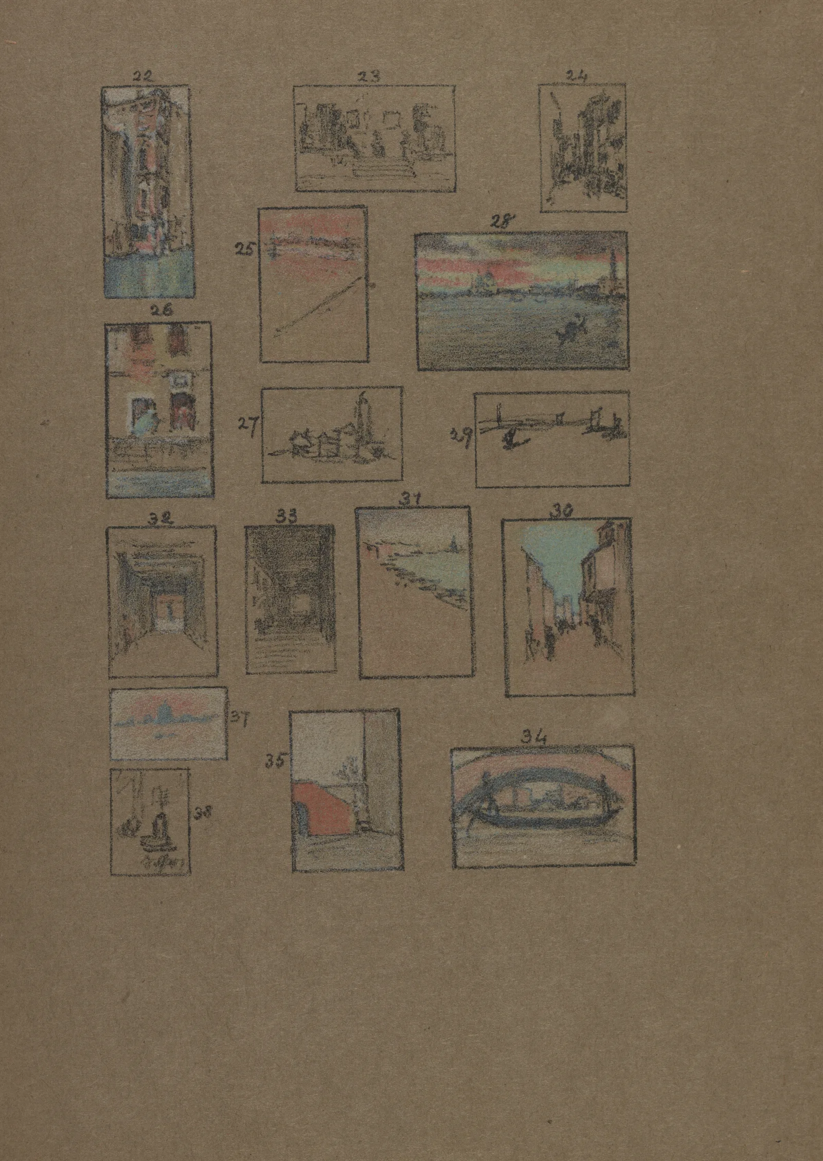 16 Pastels Of Venice 2 Wall Art by James Abbott McNeill Whistler - Canvas Print