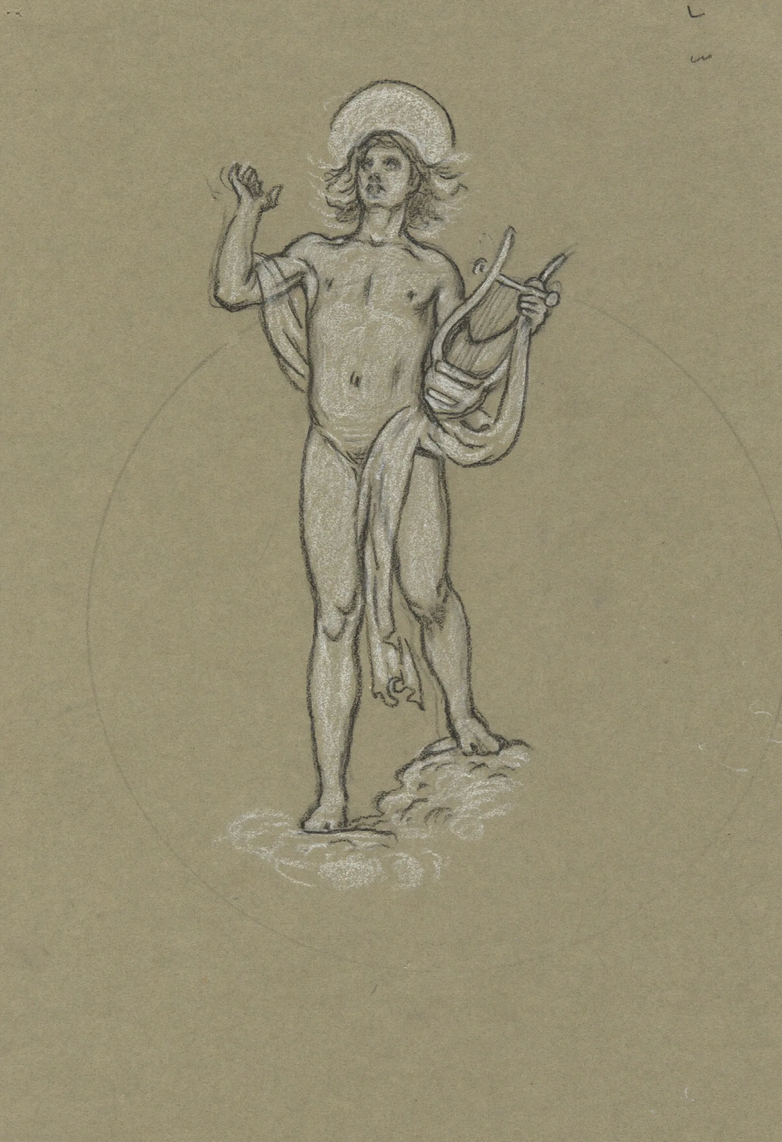 Study For Apollo 3 Wall Art by Elihu Vedder - Canvas Print
