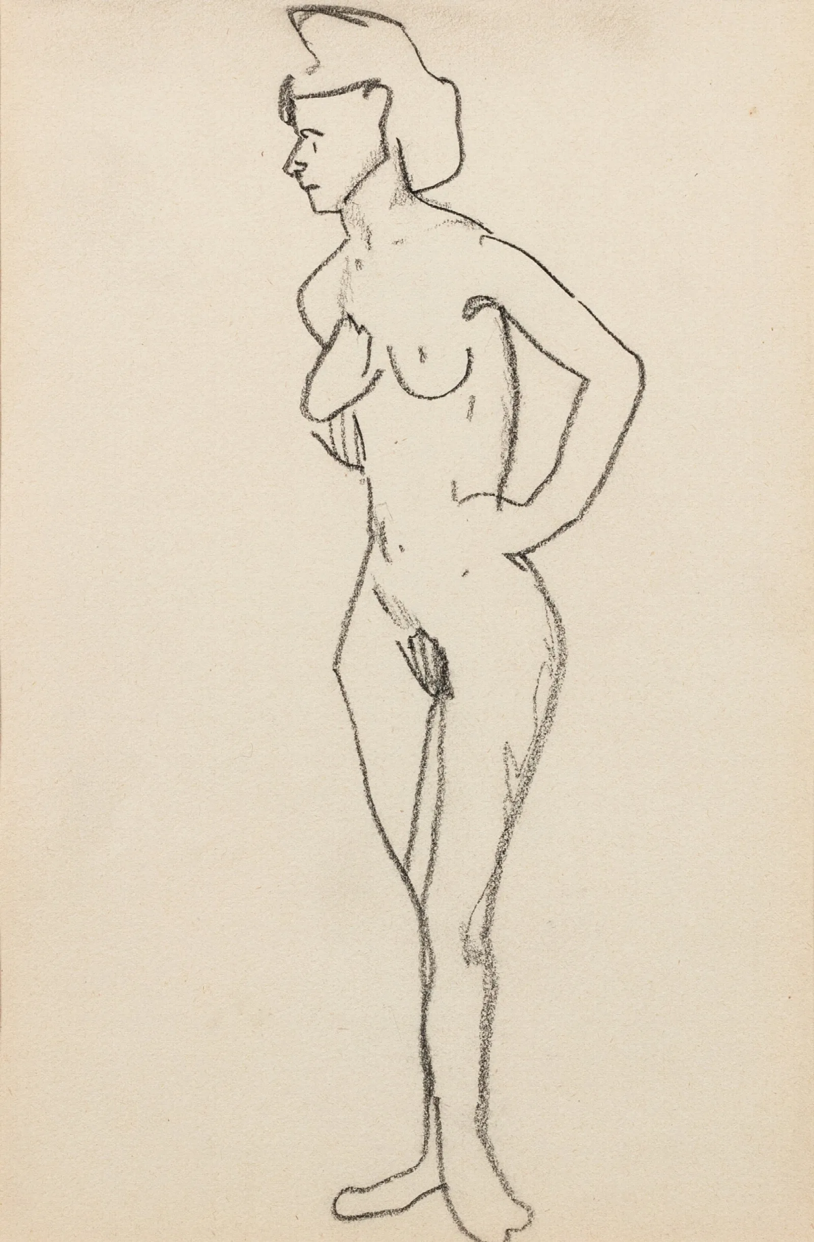 Femme Nue Debout 6 Wall Art by Amedeo Modigliani - Canvas Print