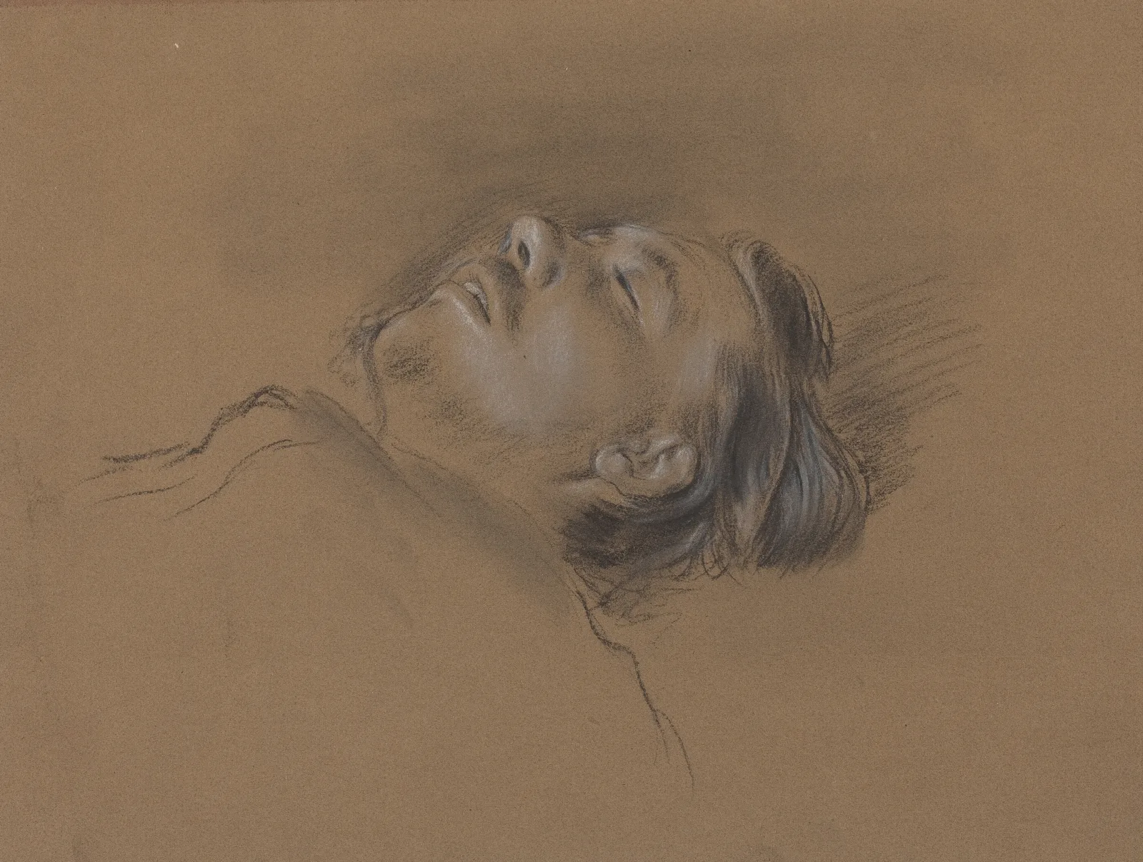 Head Of The Fallen Jockey Study For Scene From The Steeplechase The Fallen Jockey Wall Art by Edgar Degas - Canvas Print