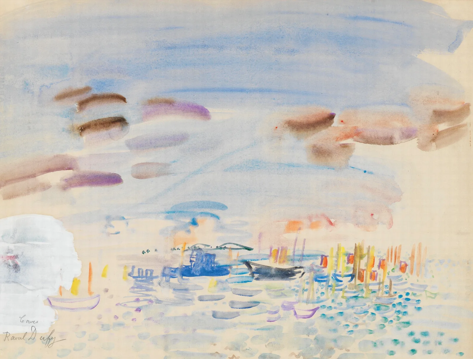 Regates A Cowes 2 Wall Art by Raoul Dufy - Canvas Print