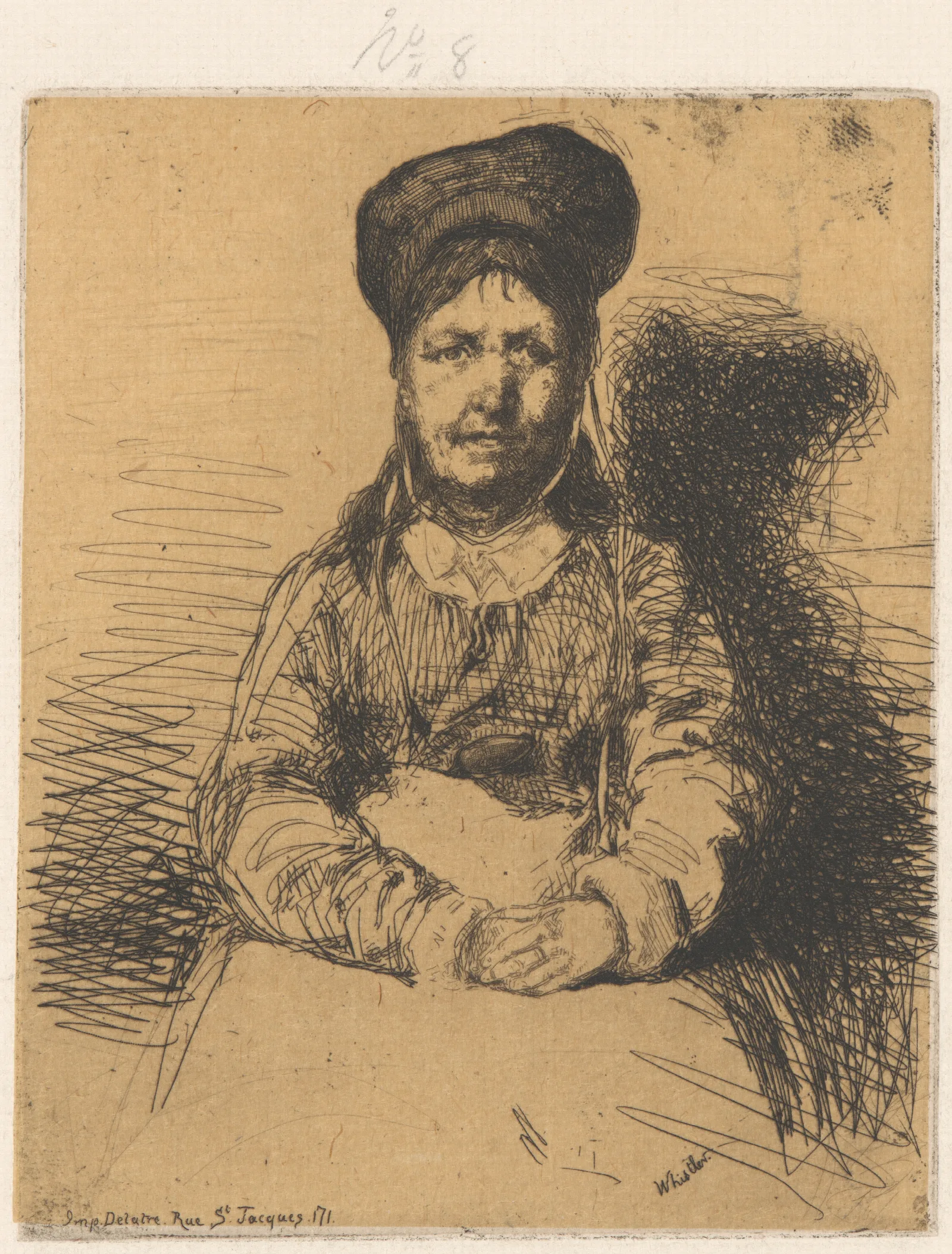 The Tinsmith La Retameuse Wall Art by James Abbott McNeill Whistler - Canvas Print