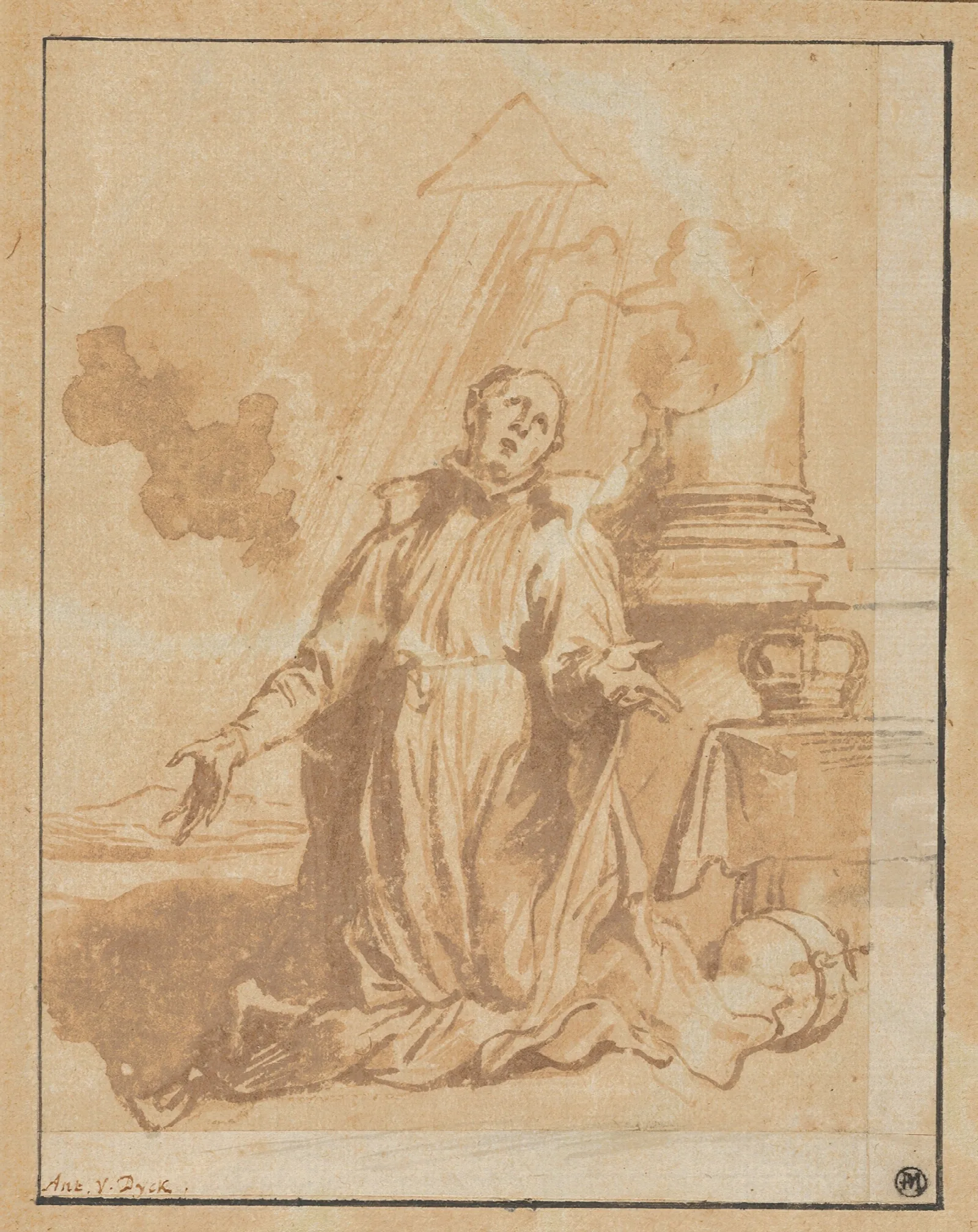The Blessed Aloysius Gonzaga In Ecstasy Wall Art by Anthony van Dyck - Canvas Print