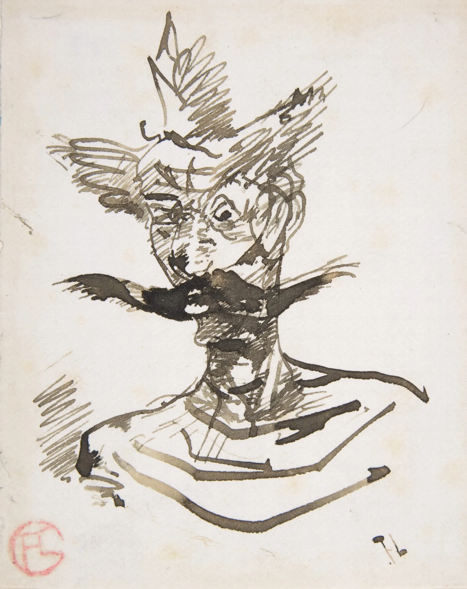 The Clown M Joret Wall Art by Henri de Toulouse-Lautrec - Canvas Print