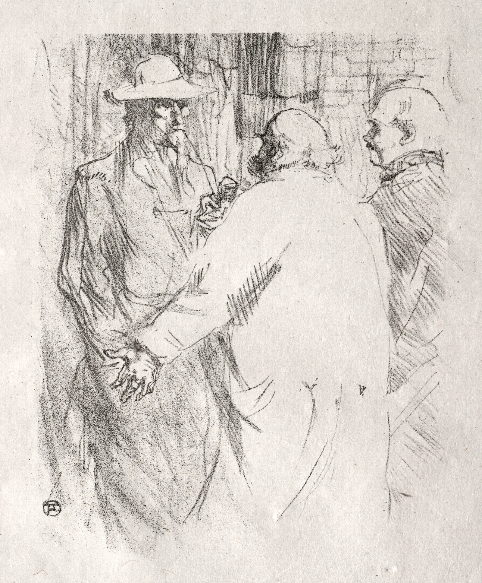 Au Pied Du Sinai Clemenceau A Busk Wall Art by Henri de Toulouse-Lautrec - Canvas Print