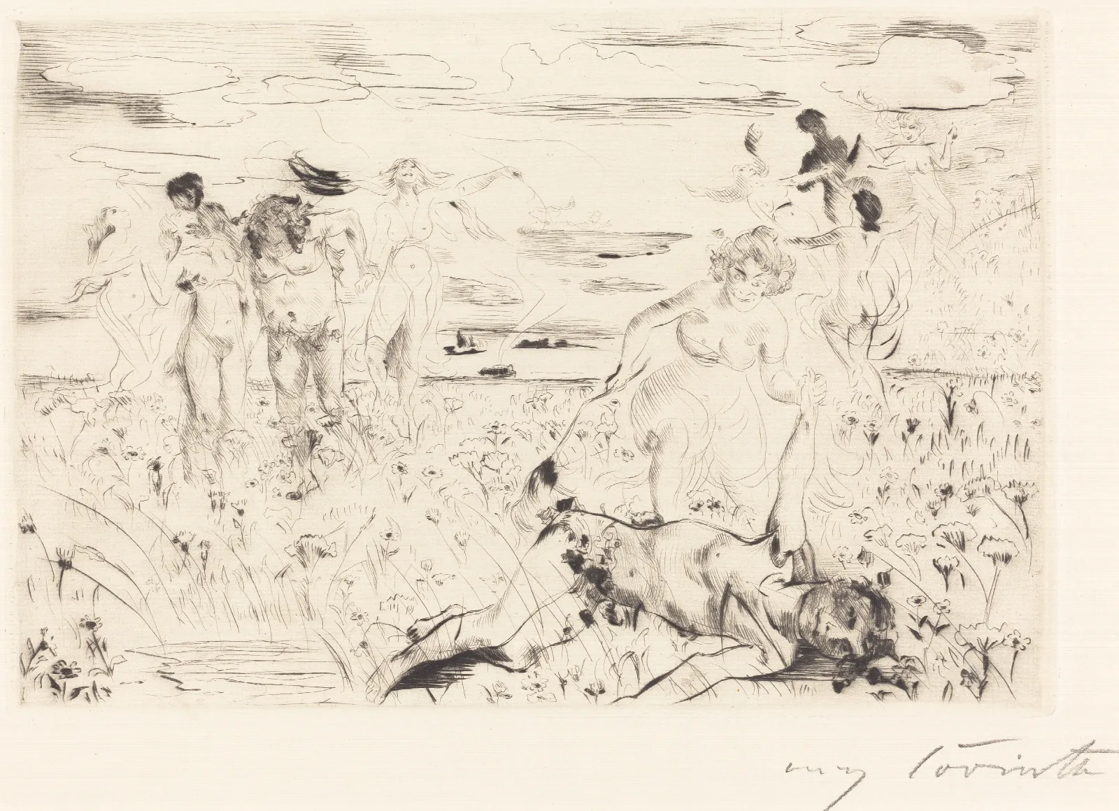 Bacchanal Bacchanale Wall Art by Lovis Corinth - Canvas Print