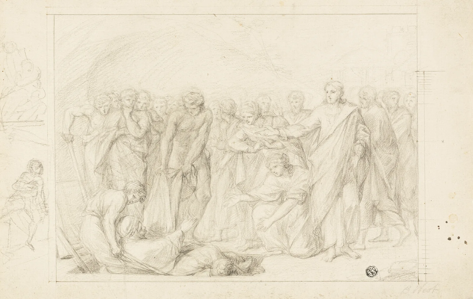 Death Of Ananias Wall Art by Benjamin West - Canvas Print
