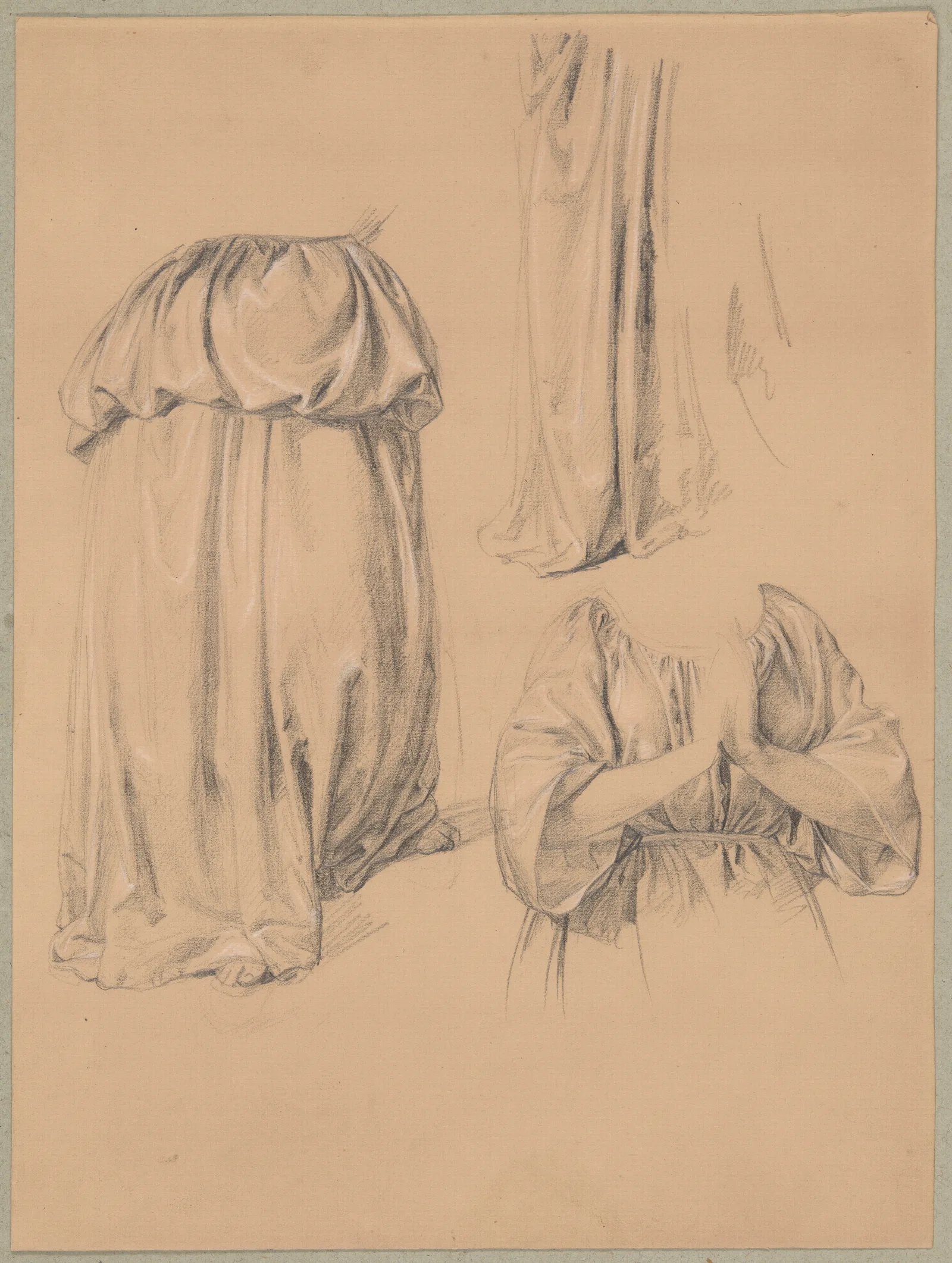 Drapery Study To The Figure Of Our Lady Of The Rosary Wall Art by Józef Simmler - Canvas Print