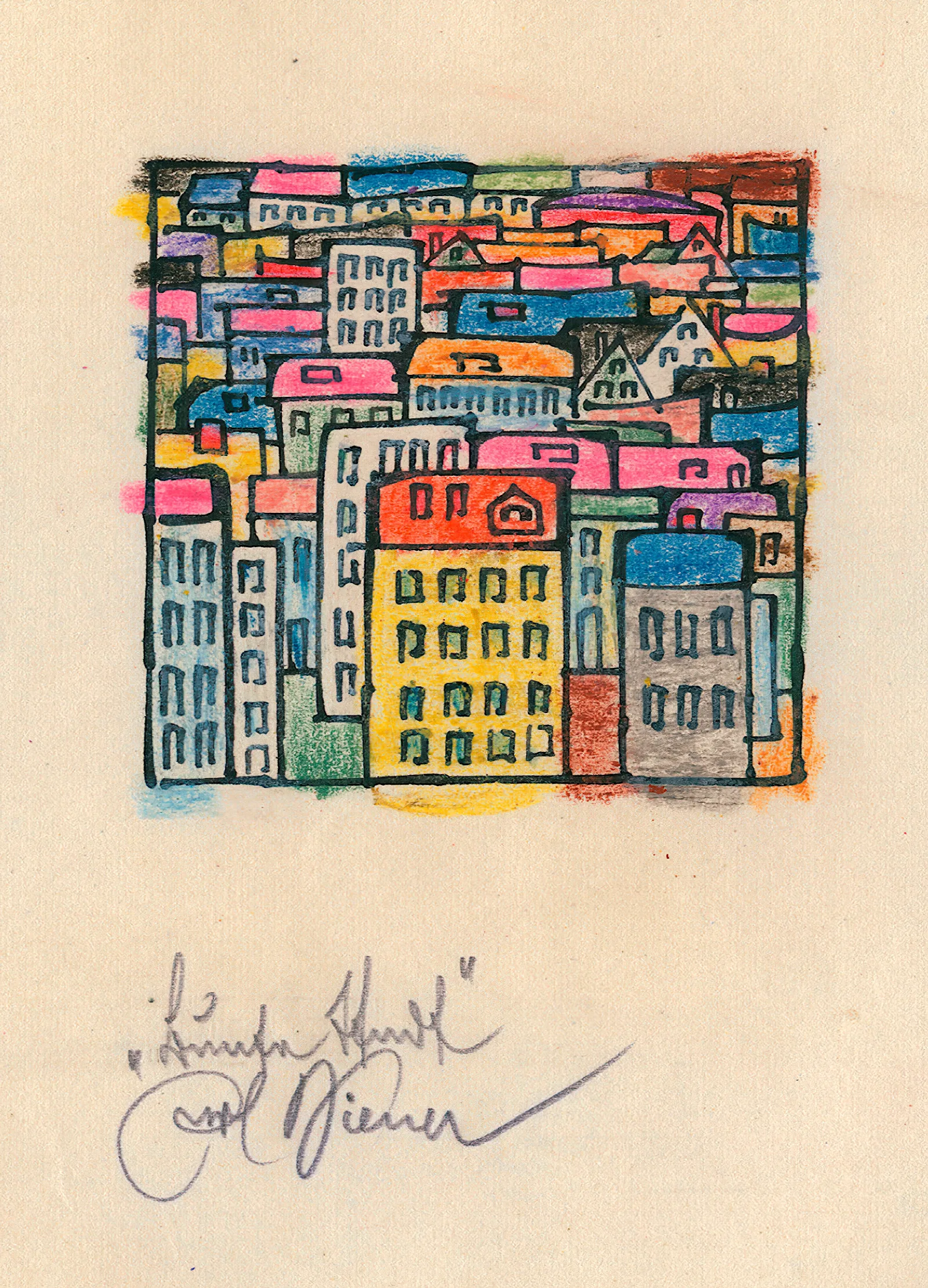 Bunte Stadt Wall Art by Karl Wiener - Canvas Print