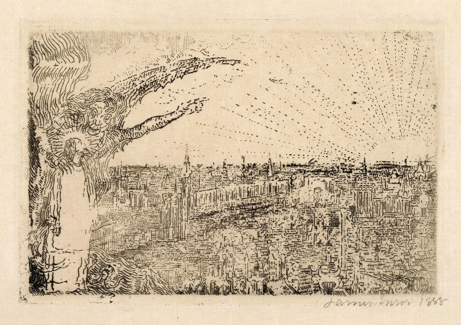 The Temptation Of Christ 7 Wall Art by James Ensor - Canvas Print