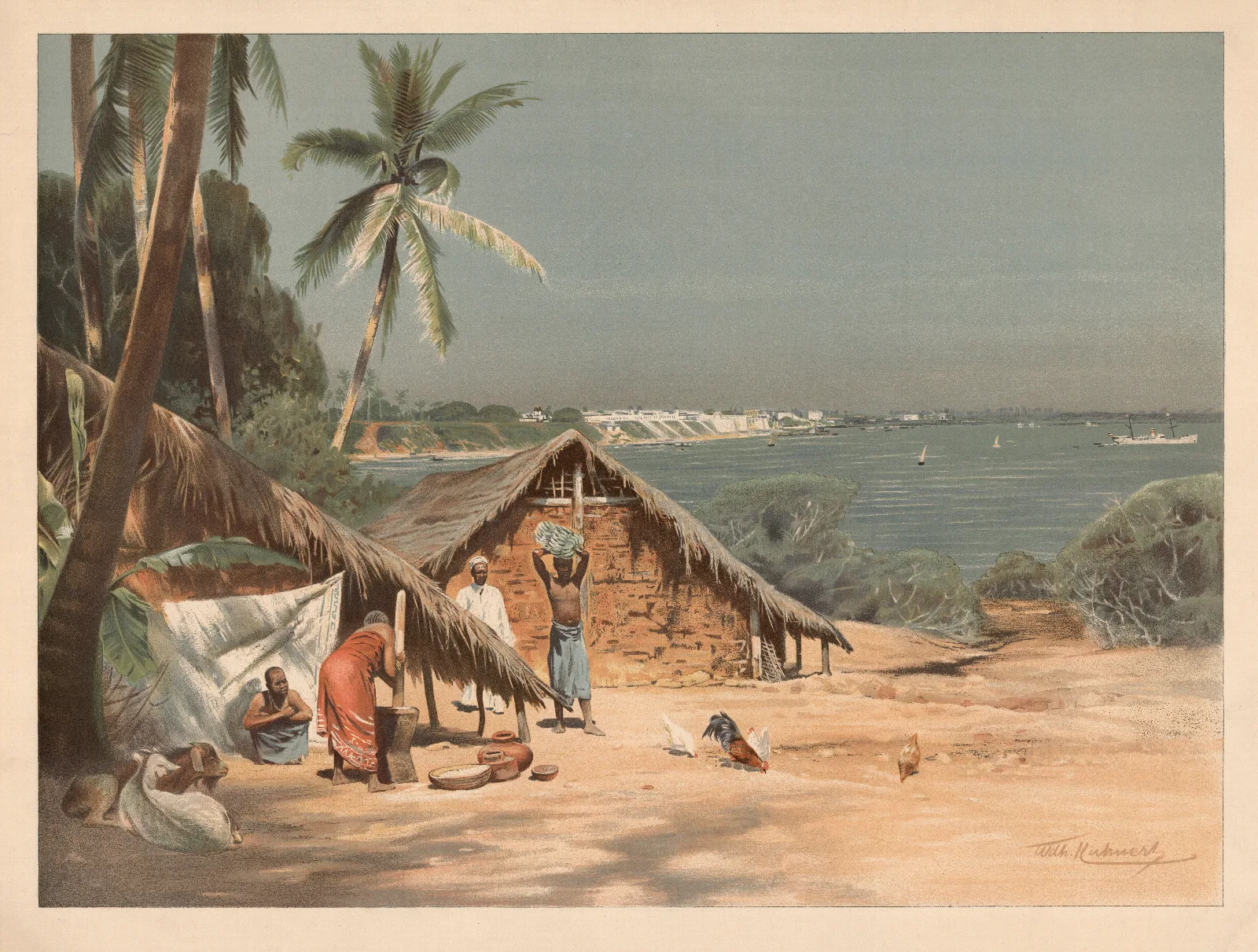 Dar Es Salam Wall Art by Wilhelm Kuhnert - Canvas Print