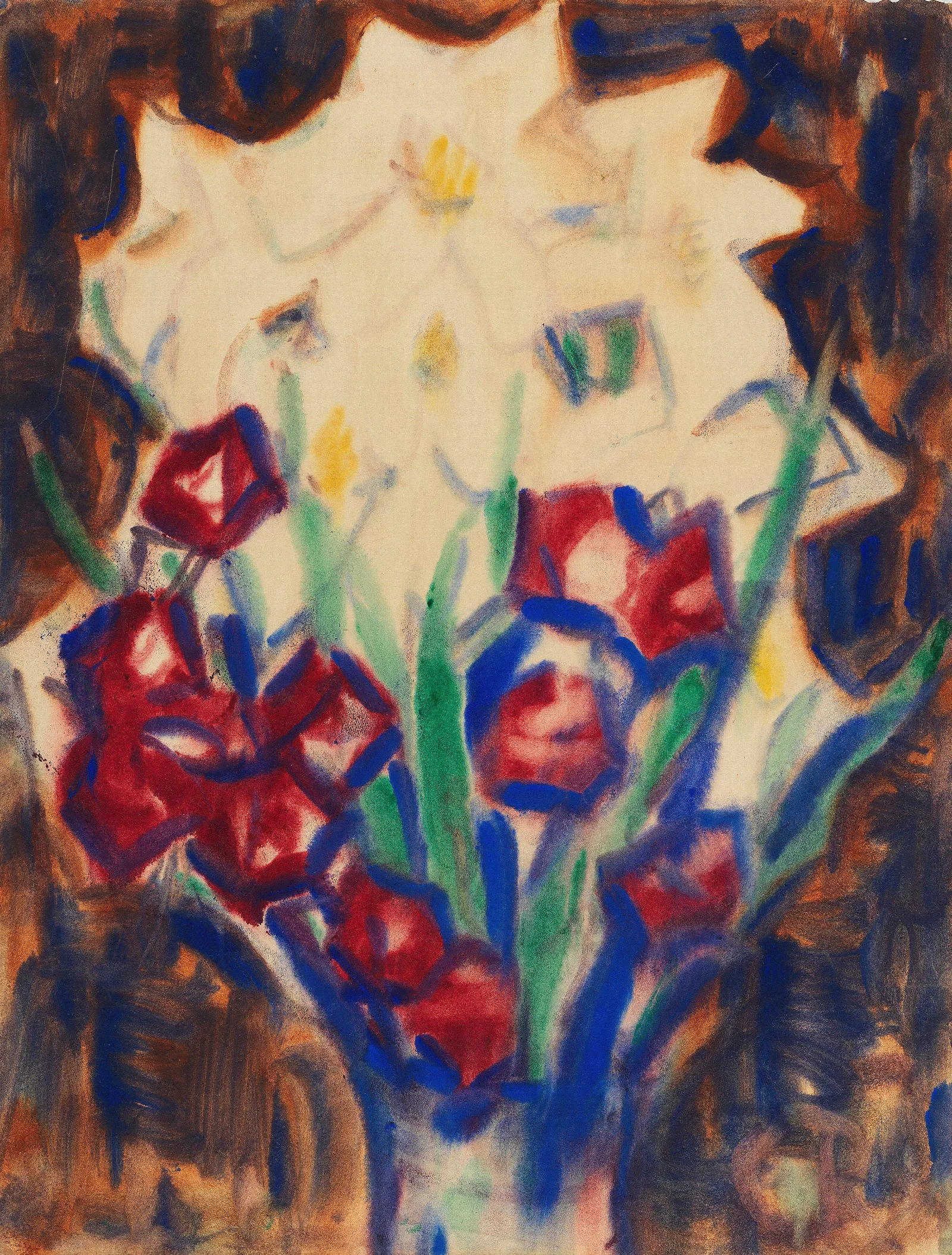 Blumenstillleben 10 Wall Art by Christian Rohlfs - Canvas Print