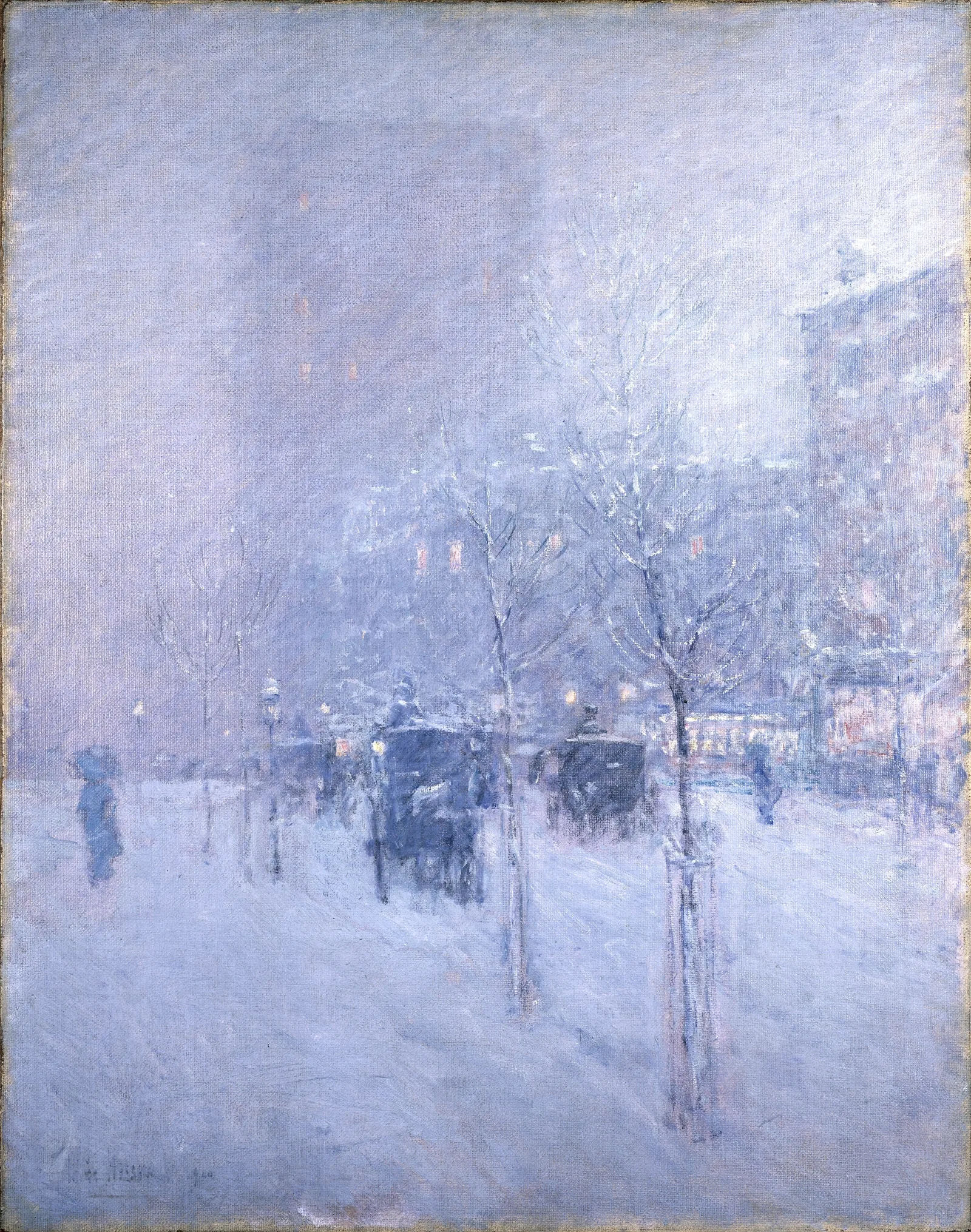 Late Afternoon New York Winter Wall Art by Childe Hassam - Canvas Print