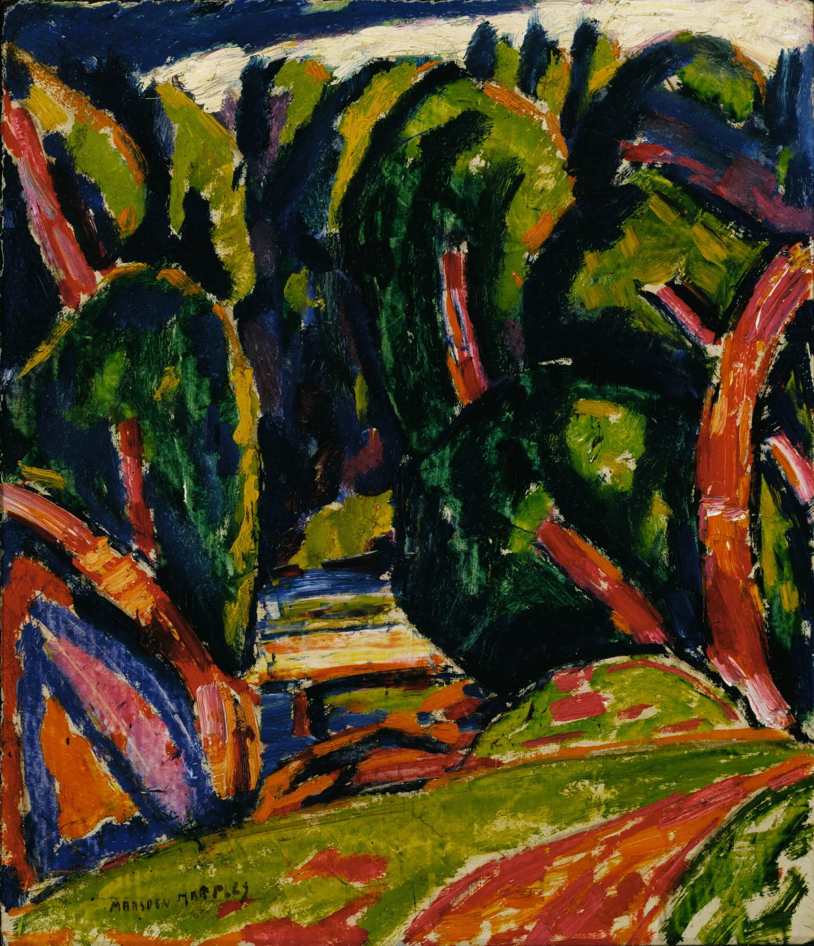 Red Tree Wall Art by Marsden Hartley - Canvas Print