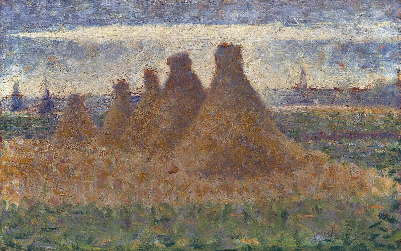 Haystacks Wall Art by Georges Seurat - Canvas Print