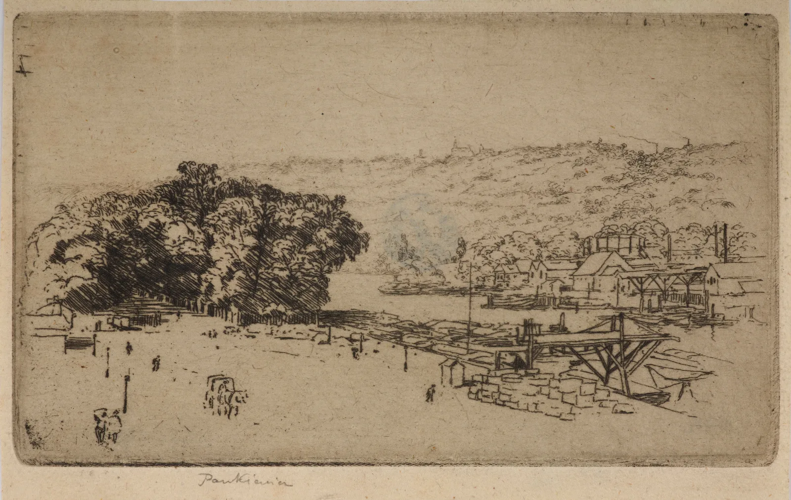 Landscape Near Rouen Wall Art by Józef Pankiewicz - Canvas Print