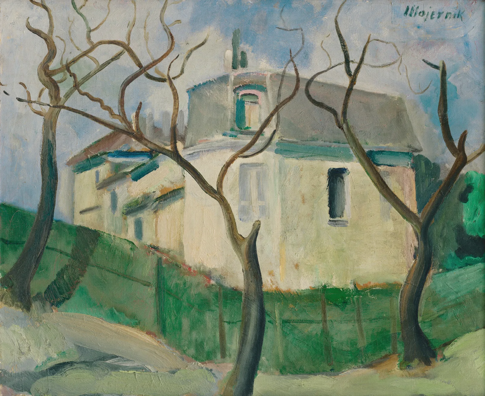 Villa In The Garden Wall Art by Cyprián Majerník - Canvas Print