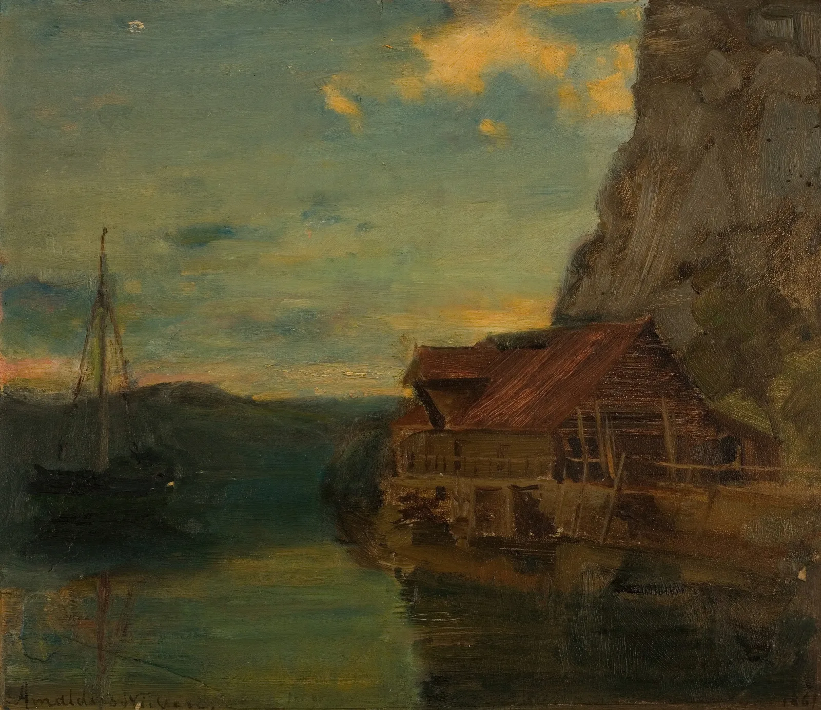 Fra Solsvik Bergen Wall Art by Amaldus Nielsen - Canvas Print