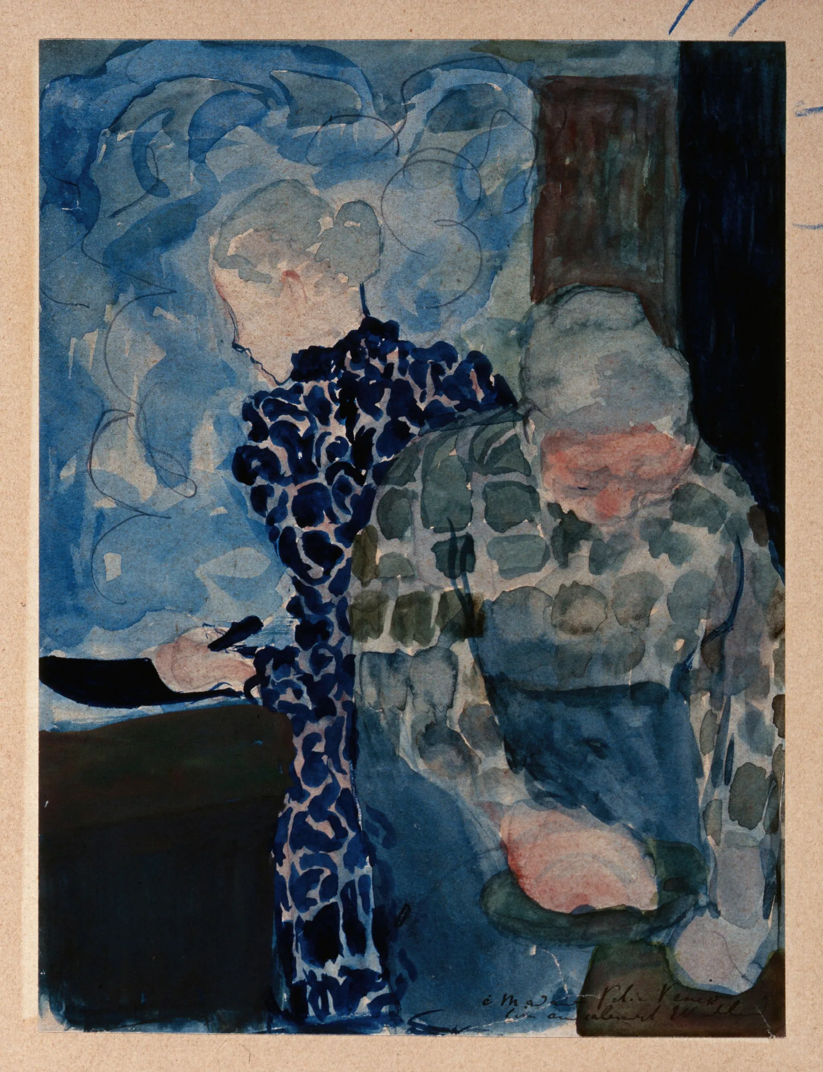 Deux Femmes Dans Interieur Wall Art by Édouard Vuillard - Canvas Print