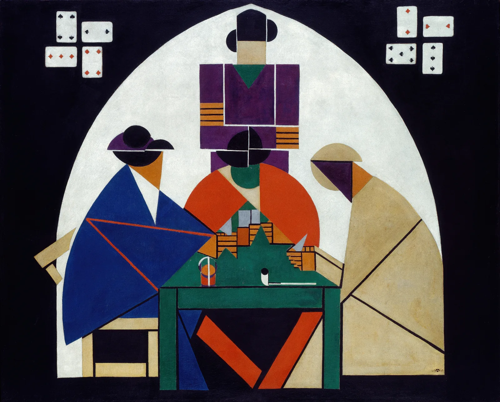 The Cardplayers Wall Art by Theo van Doesburg - Canvas Print
