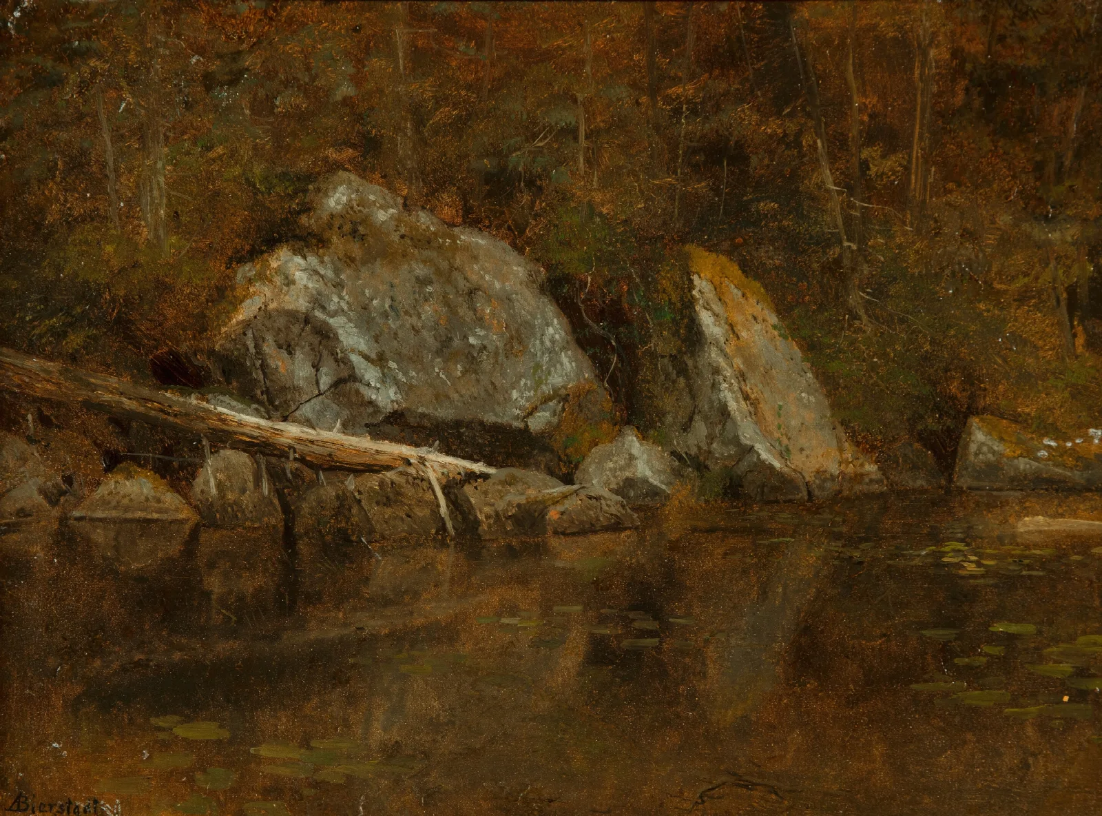 White Mountains Echo Lake Wall Art by Albert Bierstadt - Canvas Print