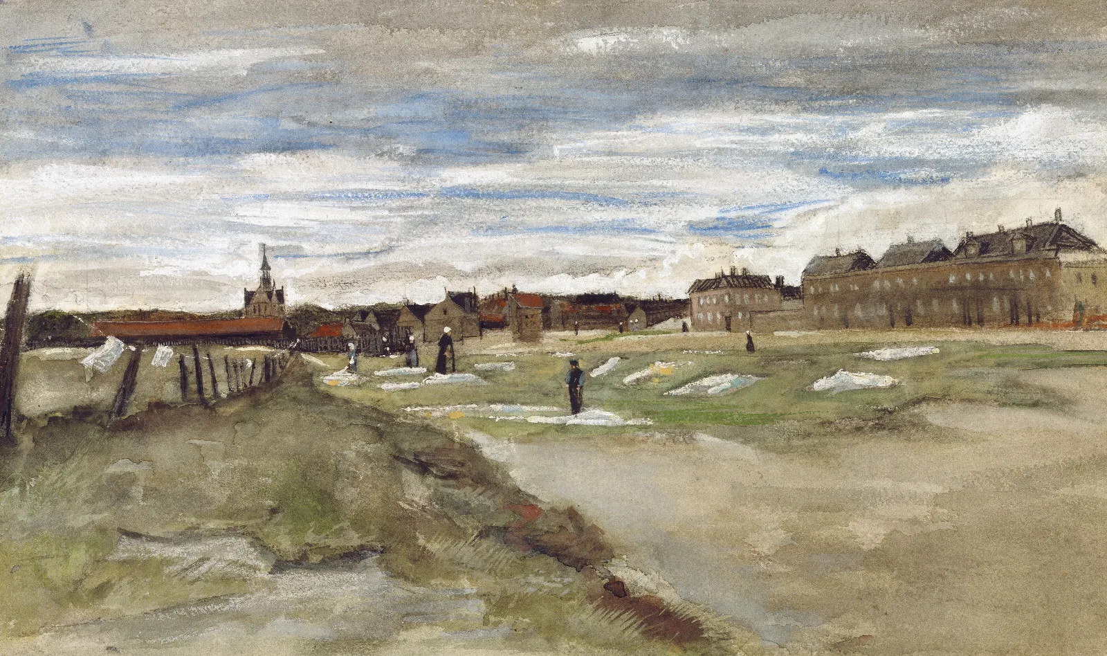 Bleachery At Scheveningen Wall Art by Vincent van Gogh - Canvas Print