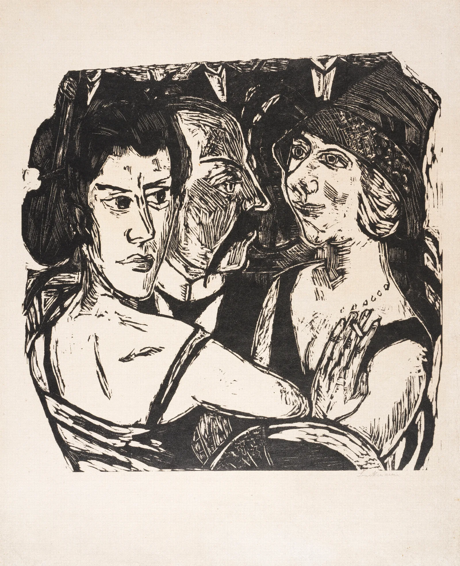 Gruppenbildnis Edenbar 2 Wall Art by Max Beckmann - Canvas Print