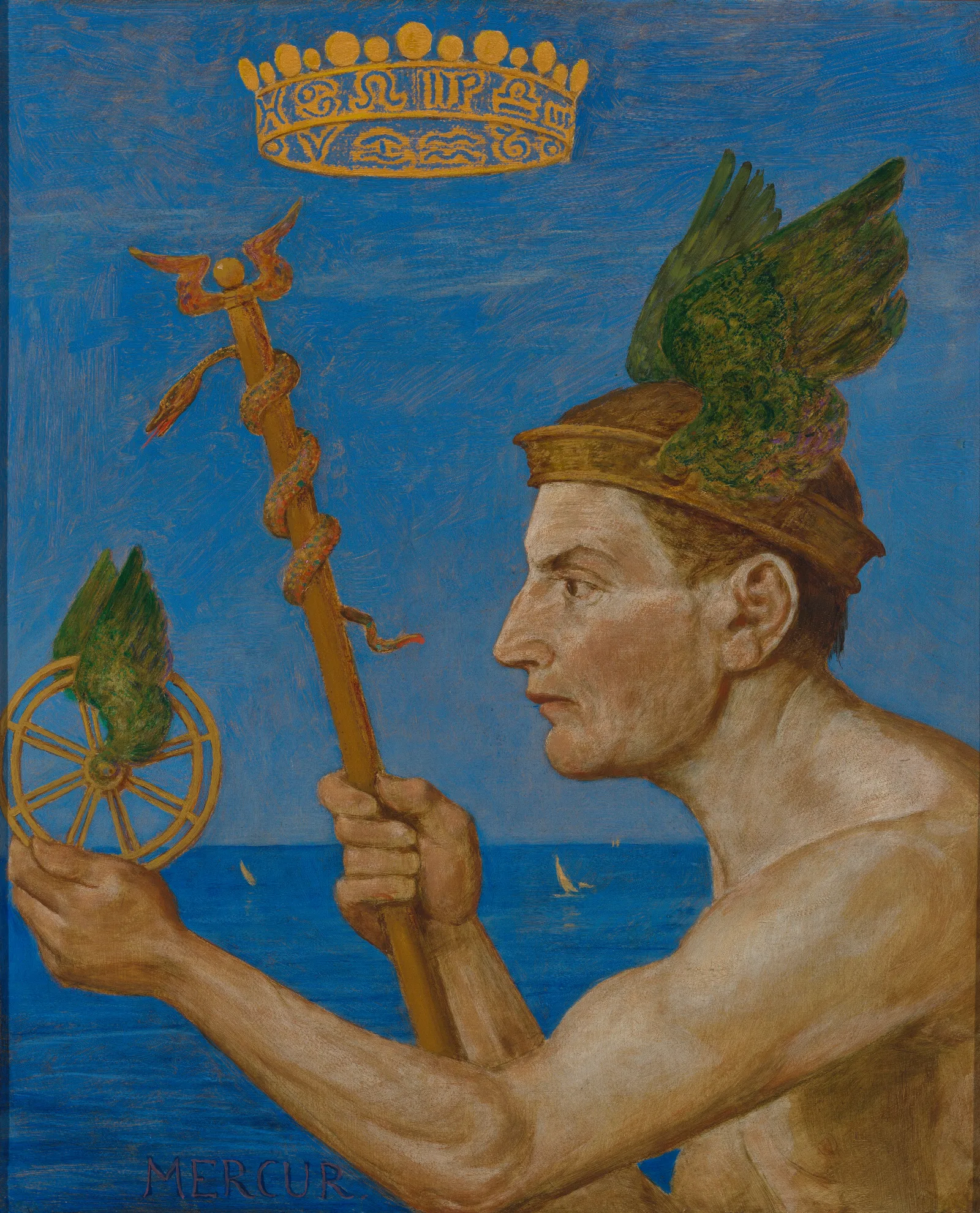 Merkur Jahrers Regent Wall Art by Hans Thoma - Canvas Print