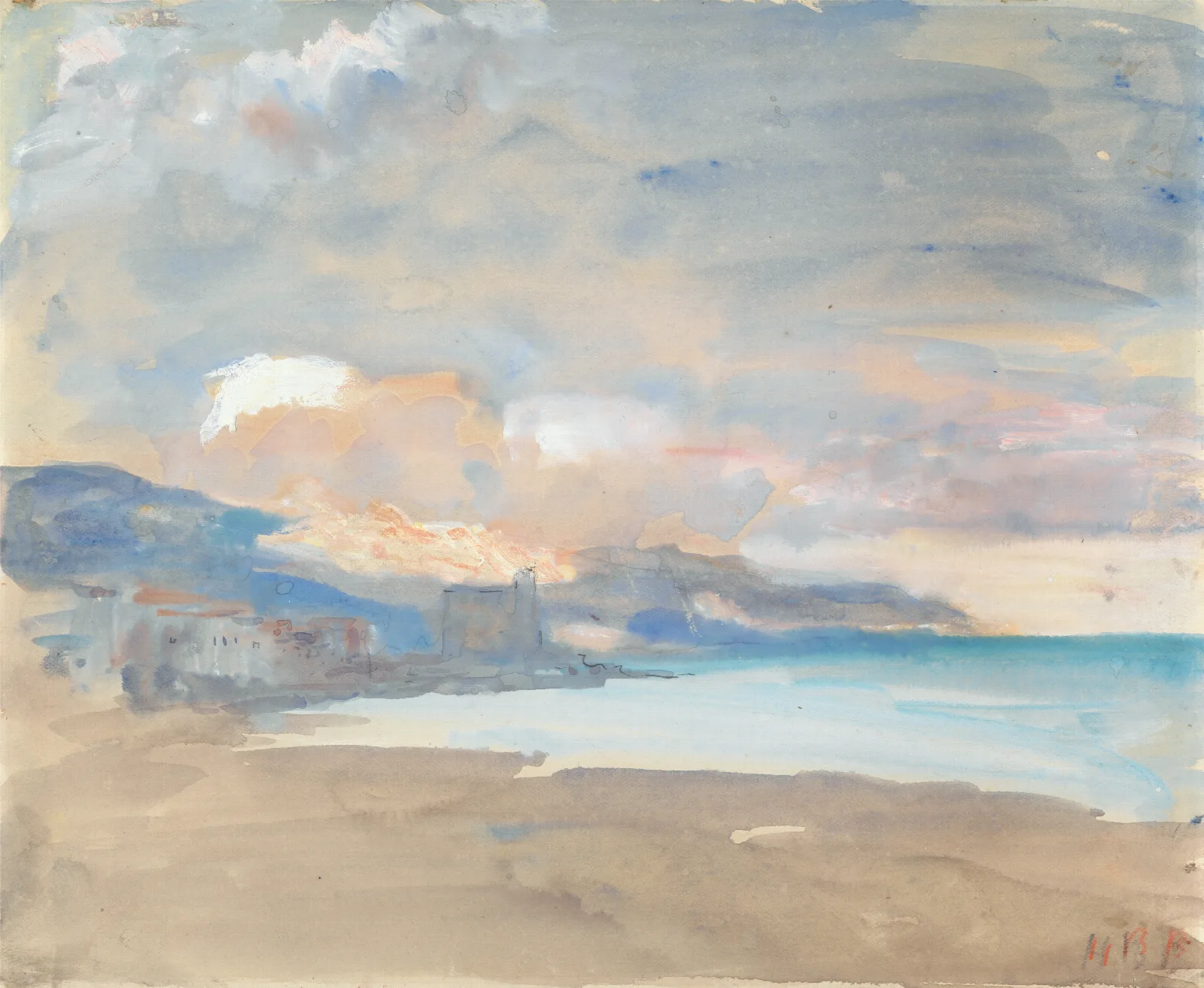 View Of Nice Wall Art by Hercules Brabazon Brabazon - Canvas Print