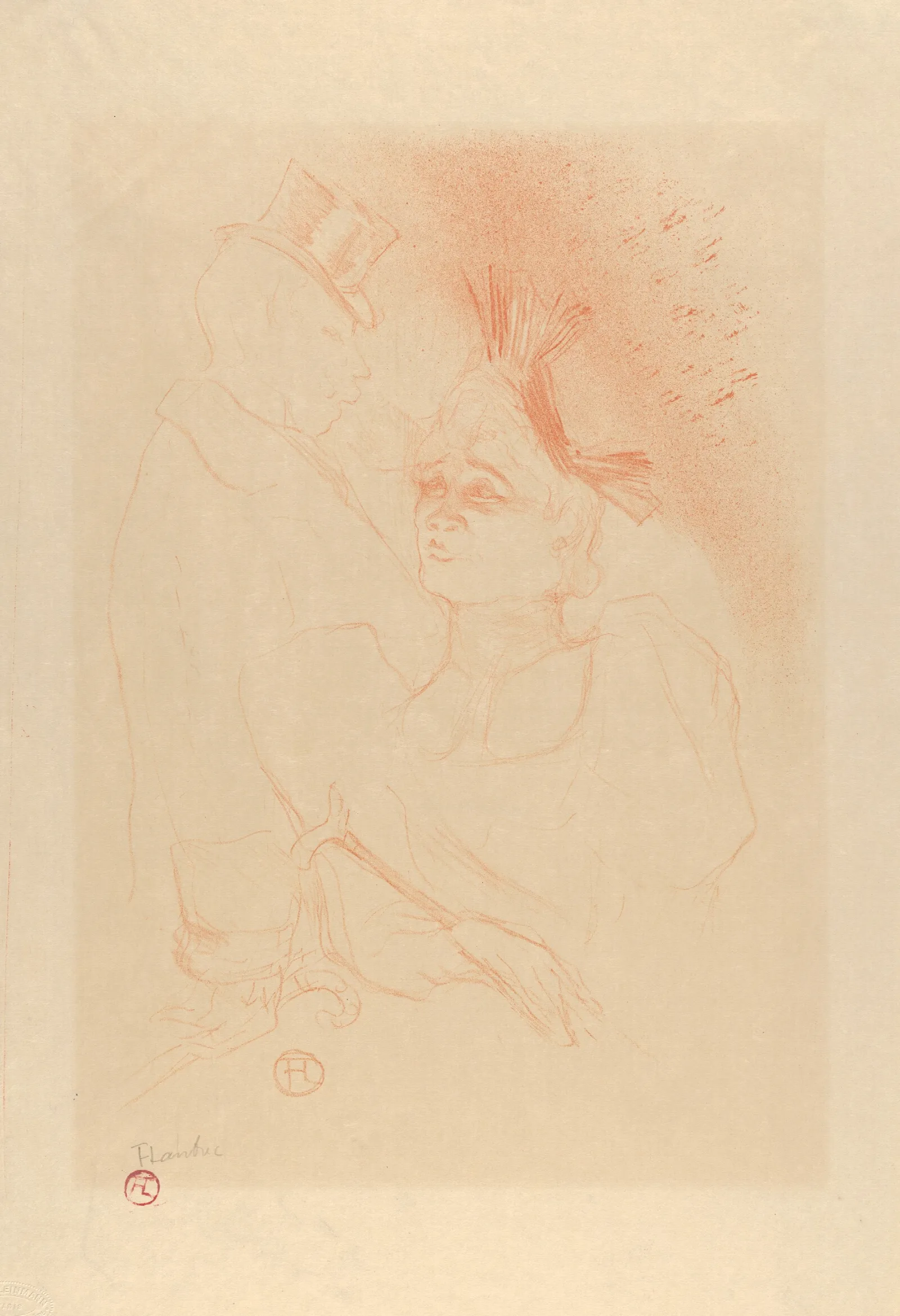 Mademoiselle Lender And Baron Wall Art by Henri de Toulouse-Lautrec - Canvas Print