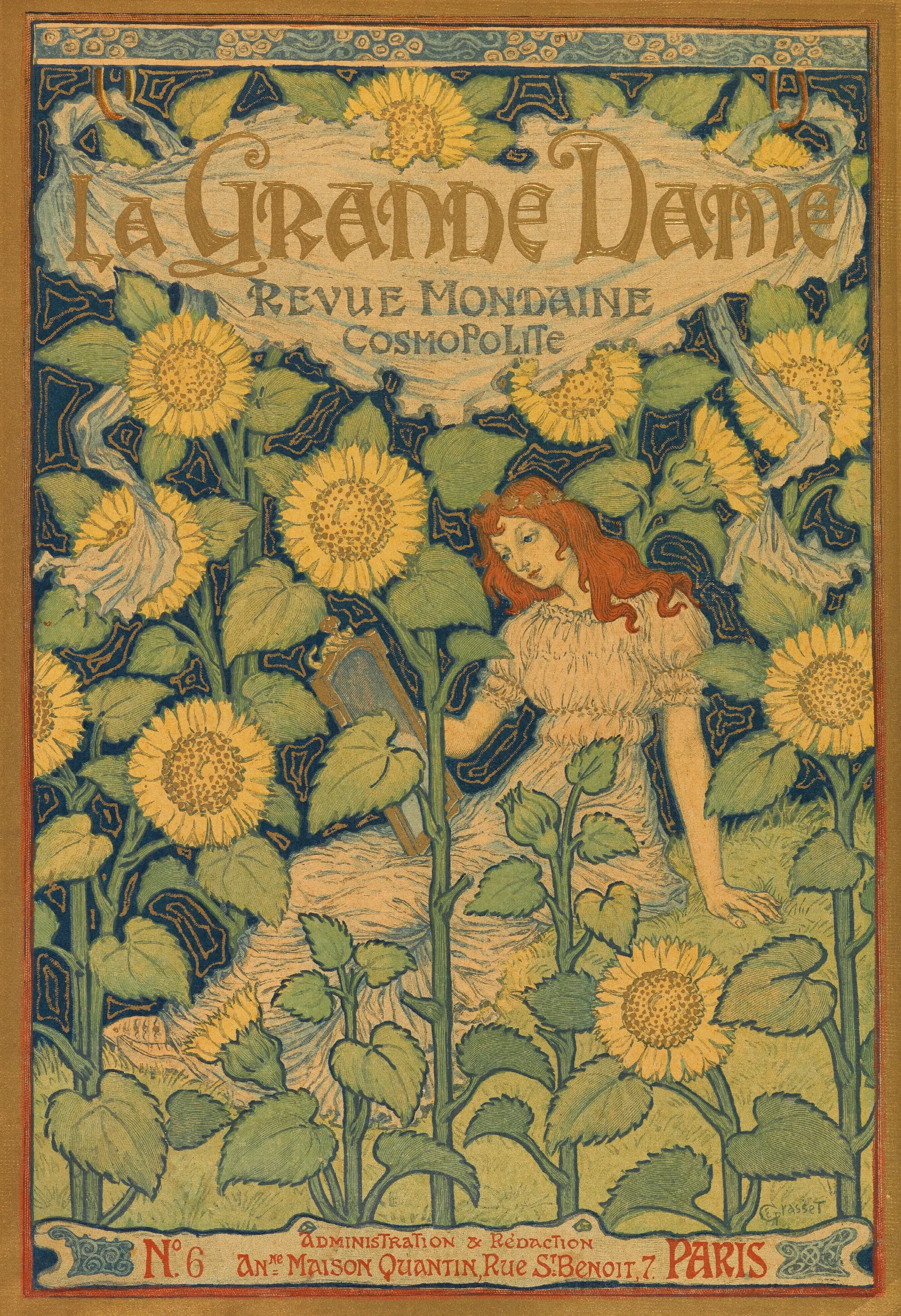 La Grande Dame Wall Art by Eugène Grasset - Canvas Print