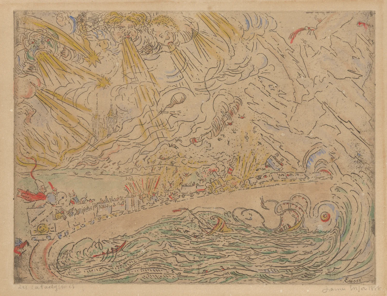 De Cataclysmen Wall Art by James Ensor - Canvas Print