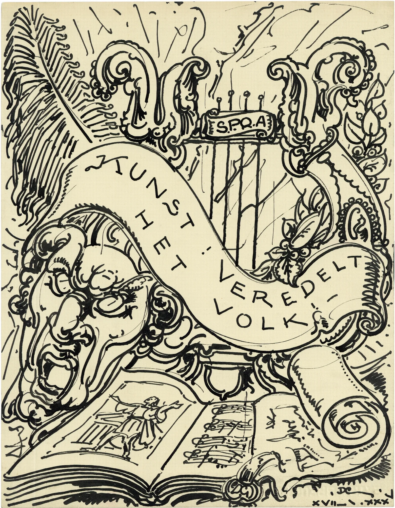 De Harp Wall Art by Alfred Ost - Canvas Print