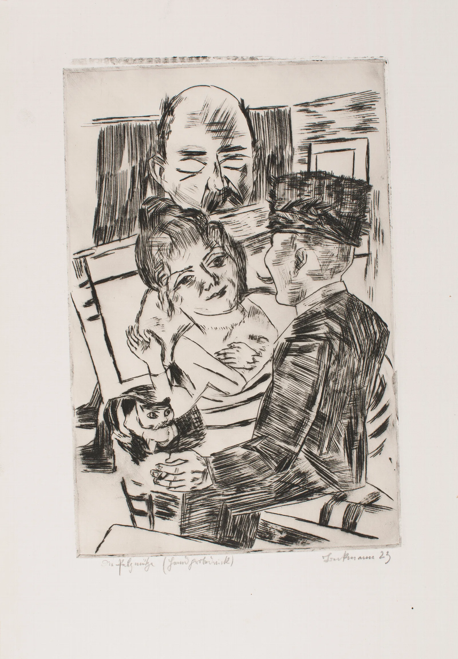 The Fur Cap Wall Art by Max Beckmann - Canvas Print