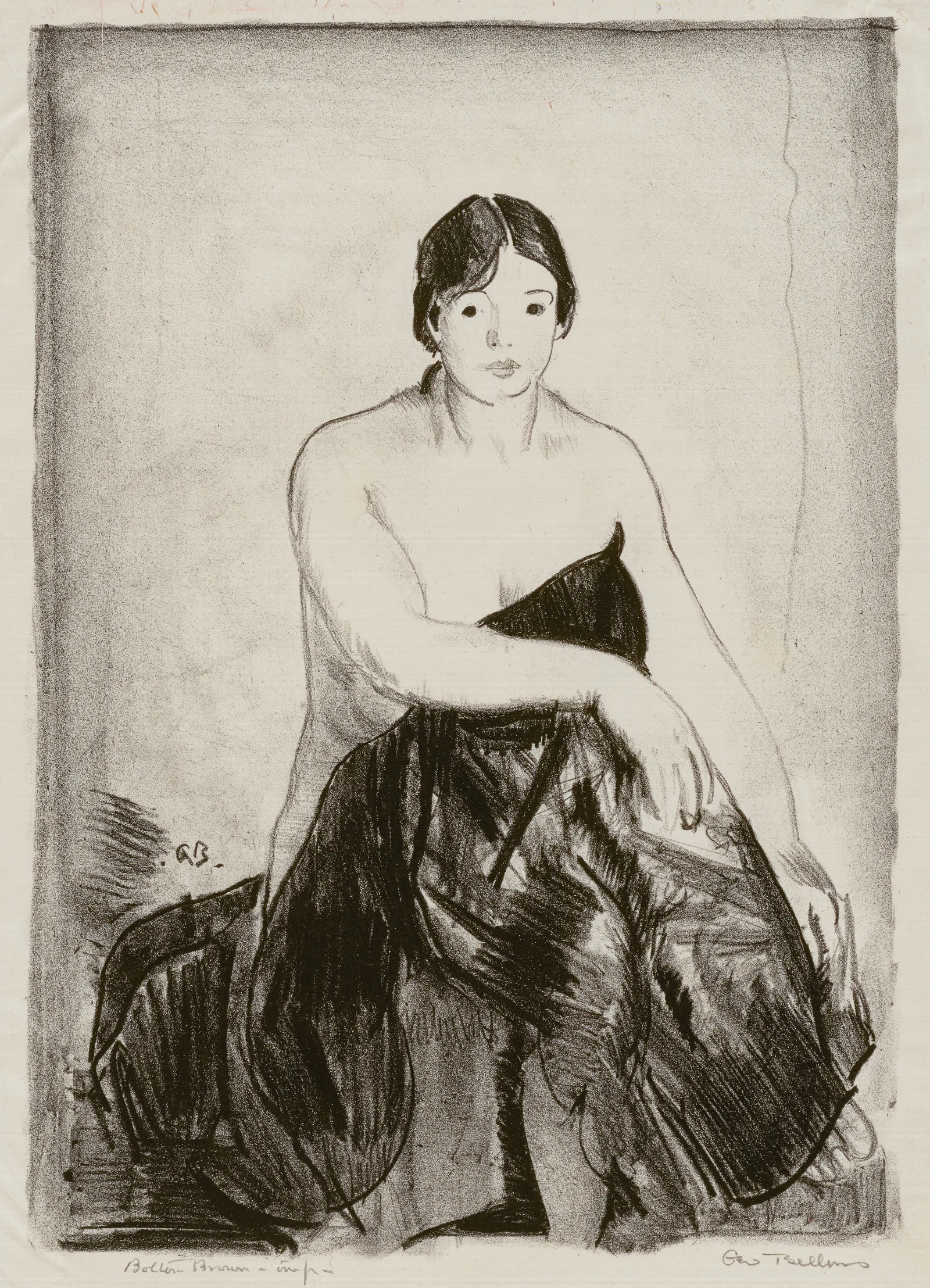 The Model Second Stone Wall Art by George Wesley Bellows - Canvas Print