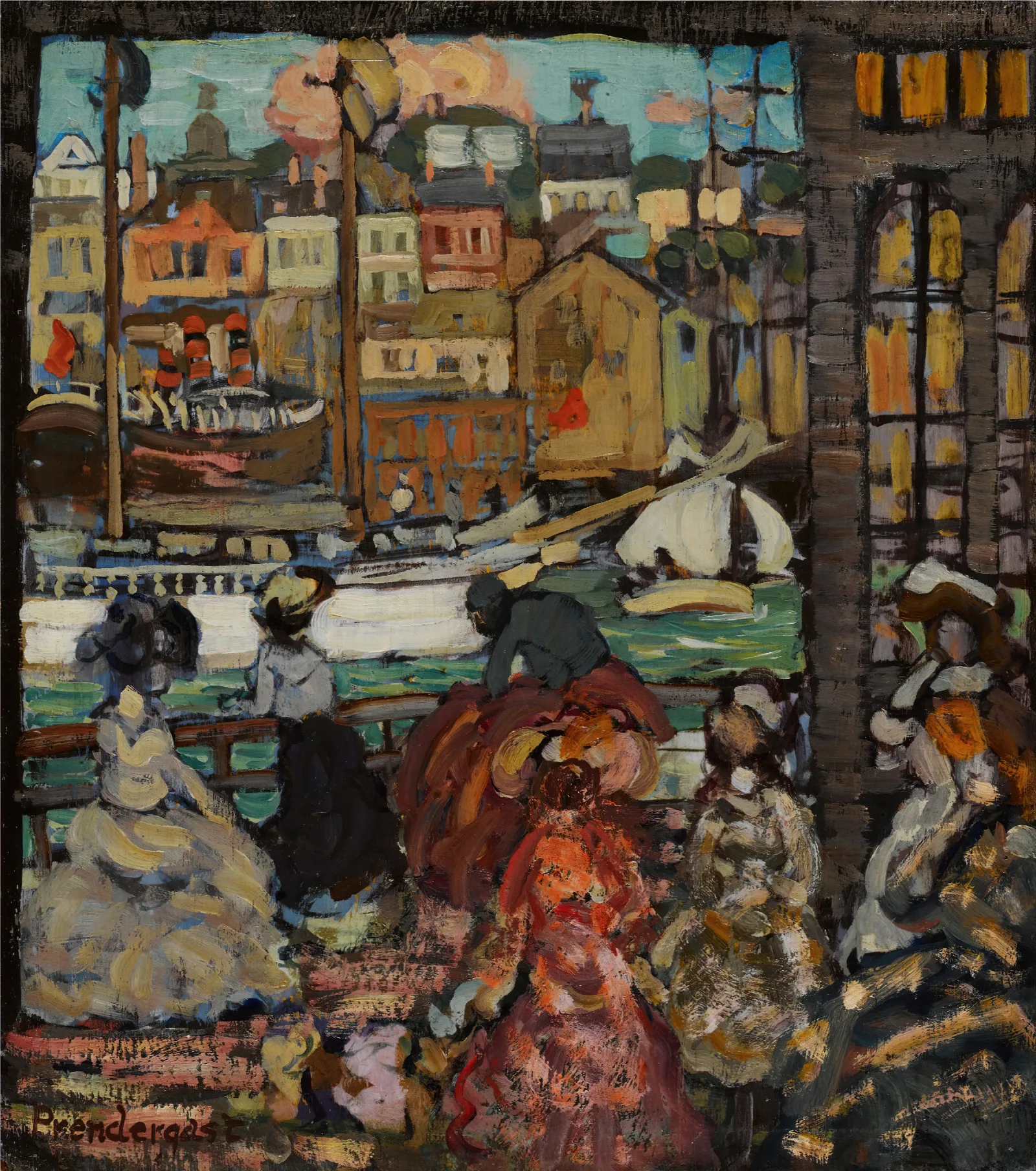 East Boston Ferry Wall Art by Maurice Prendergast - Canvas Print