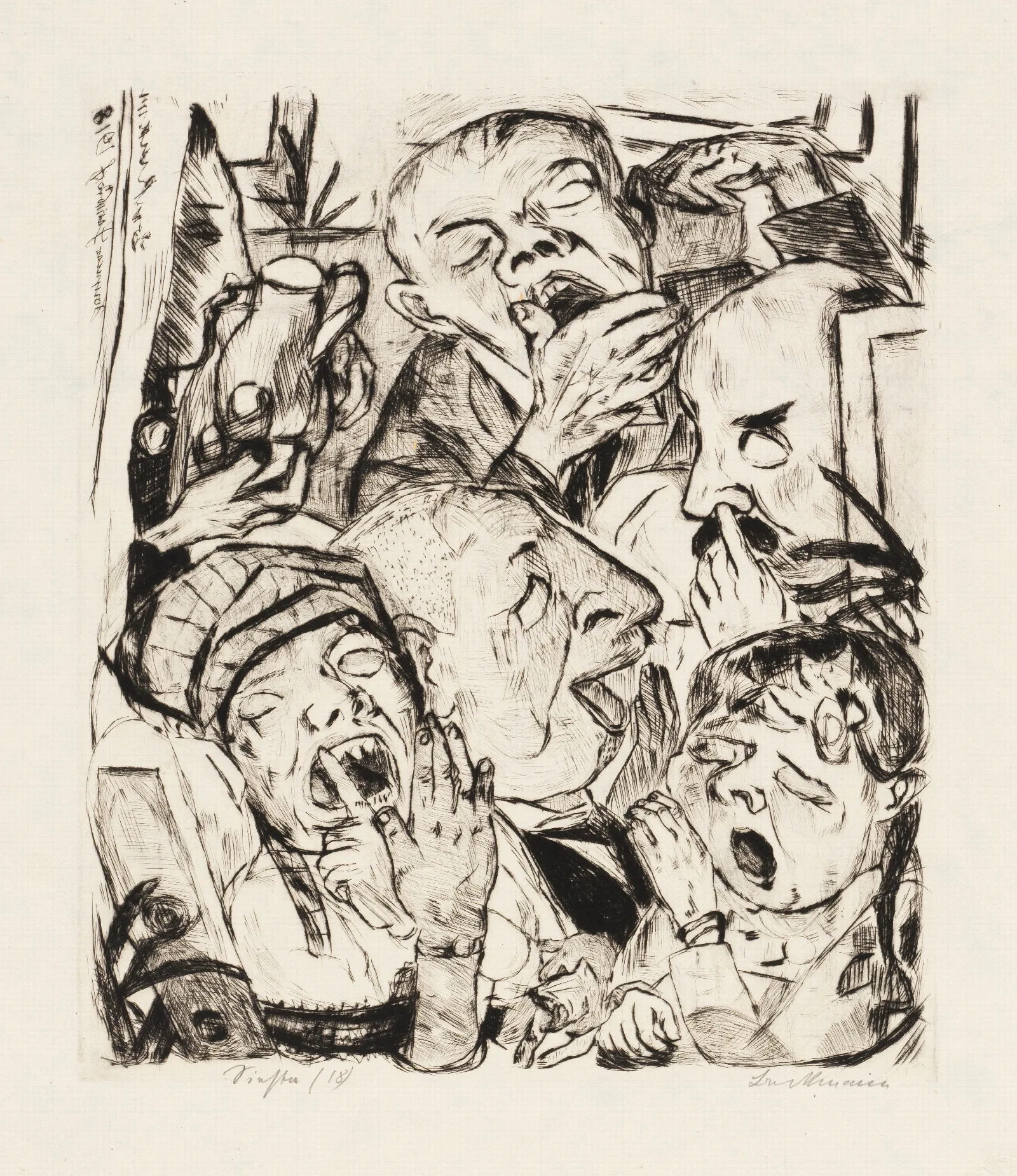 Gesichter Pl 09 Wall Art by Max Beckmann - Canvas Print