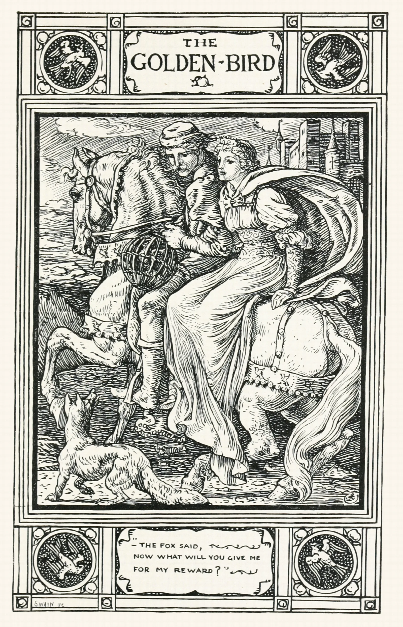 The Golden Bird Wall Art by Walter Crane - Canvas Print