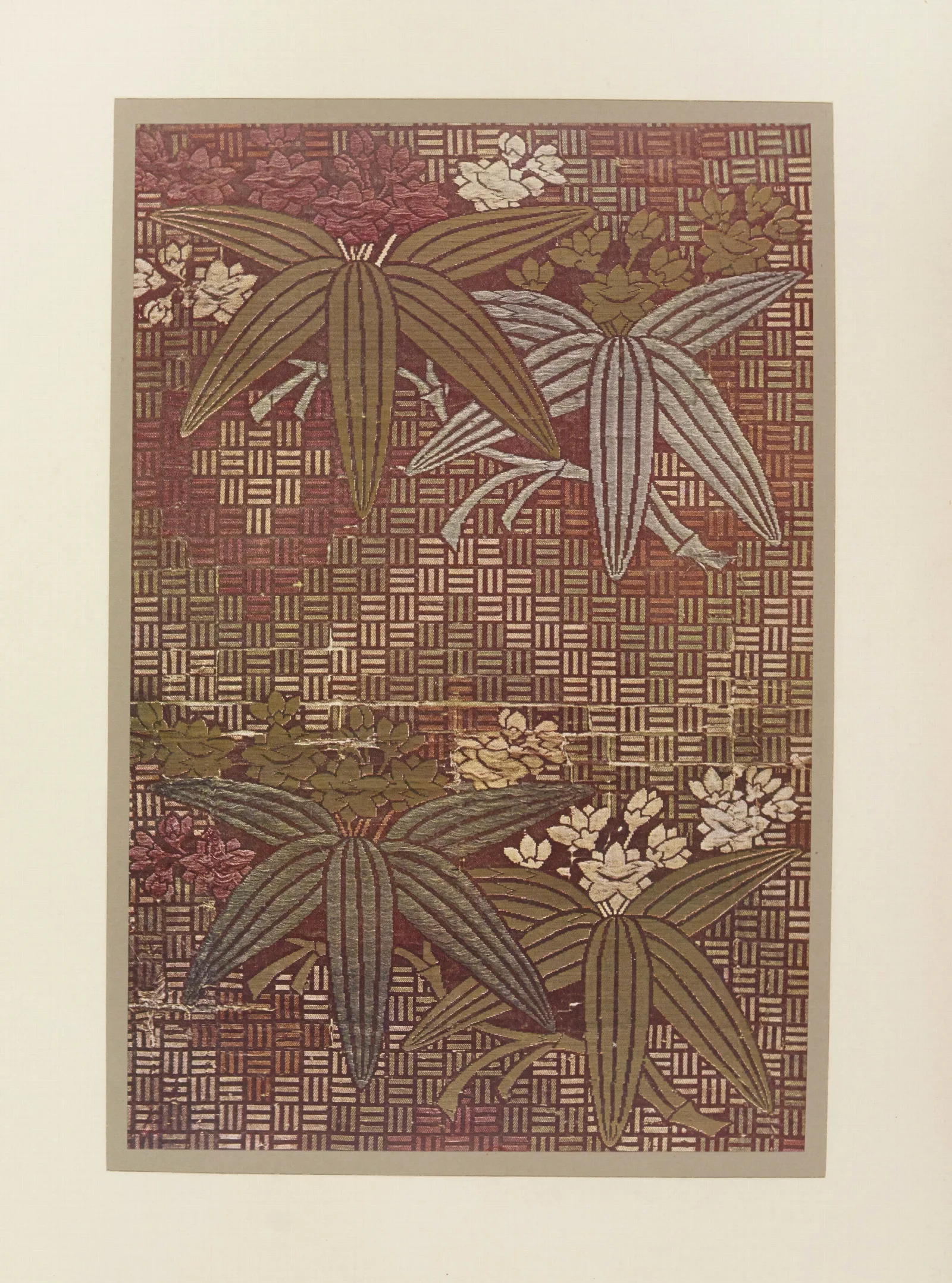 Fleurs Sur Fond Geometrique Wall Art by Maurice Pillard Verneuil - Canvas Print