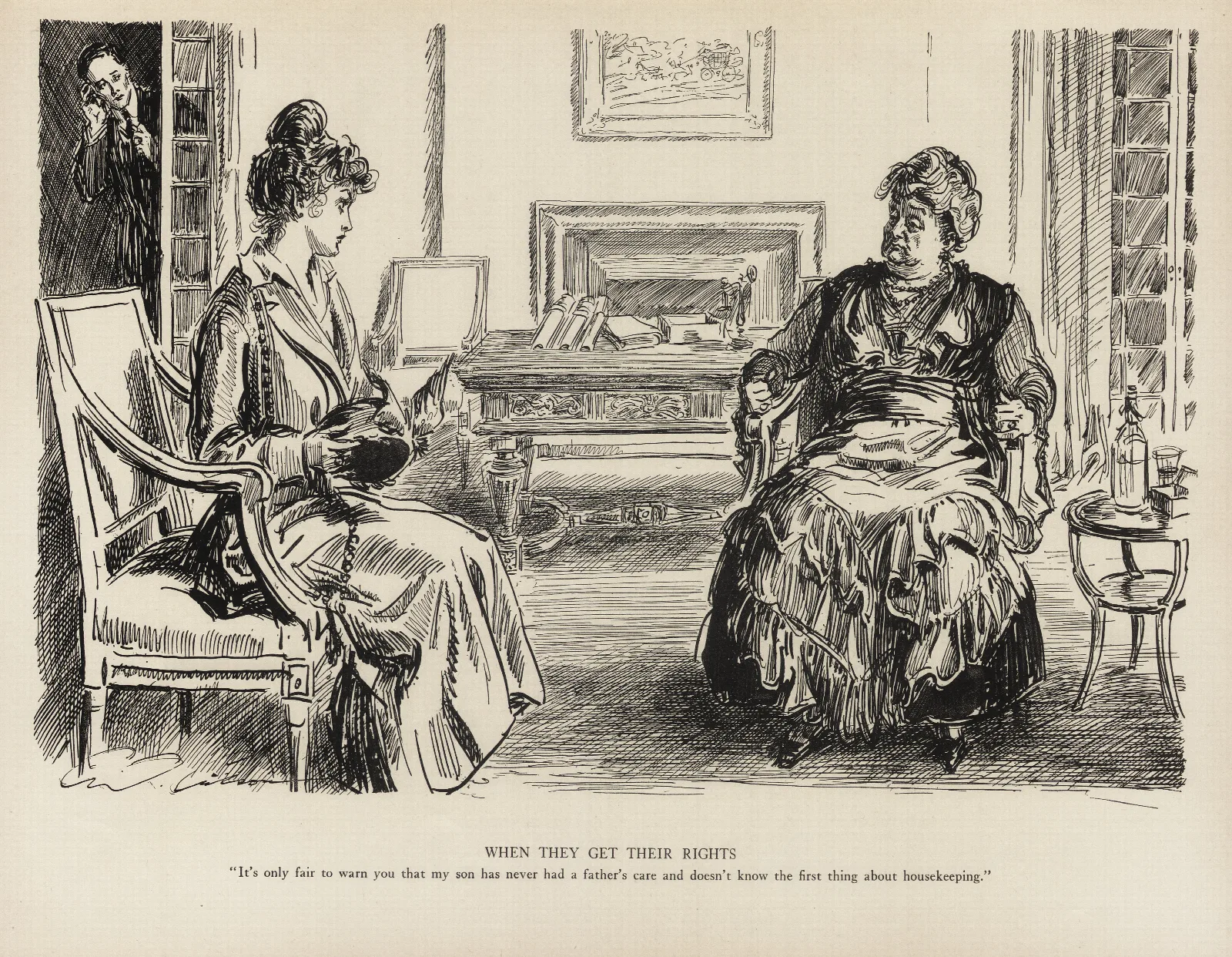 When They Get Their Rights Wall Art by Charles Dana Gibson - Canvas Print