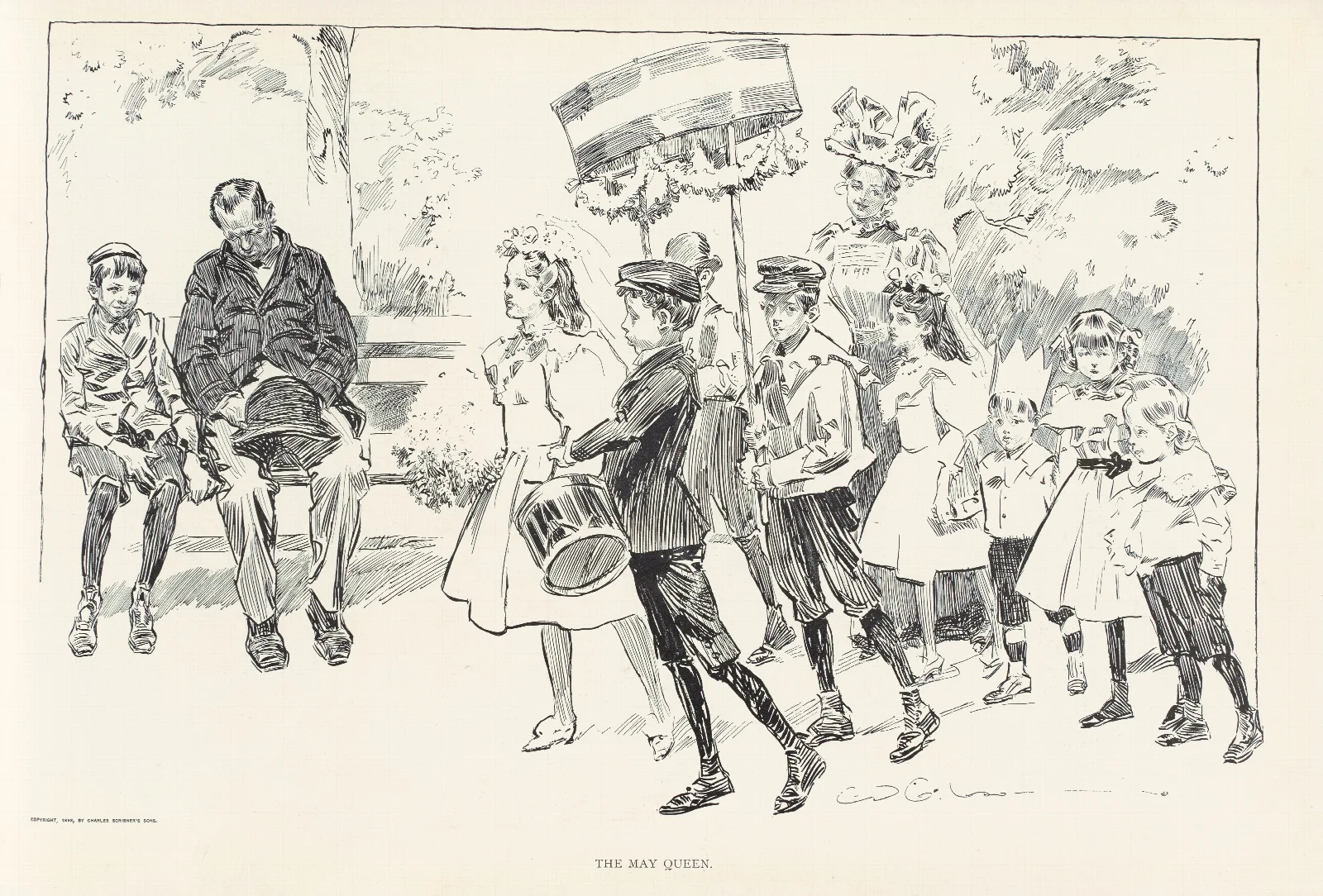 The May Queen 3 Wall Art by Charles Dana Gibson - Canvas Print