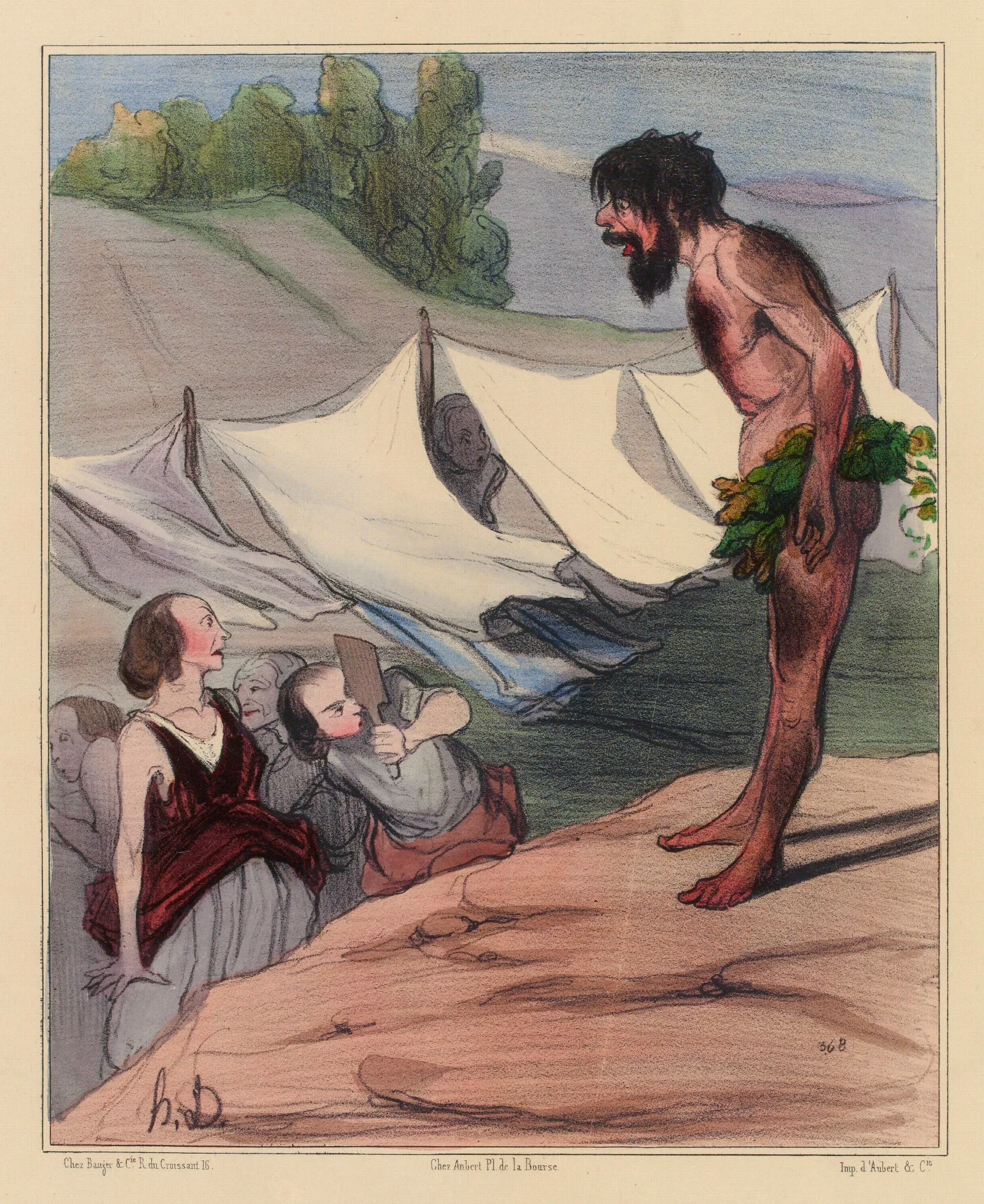 Presentation Dulysse A Nautica Wall Art by Honoré Daumier - Canvas Print