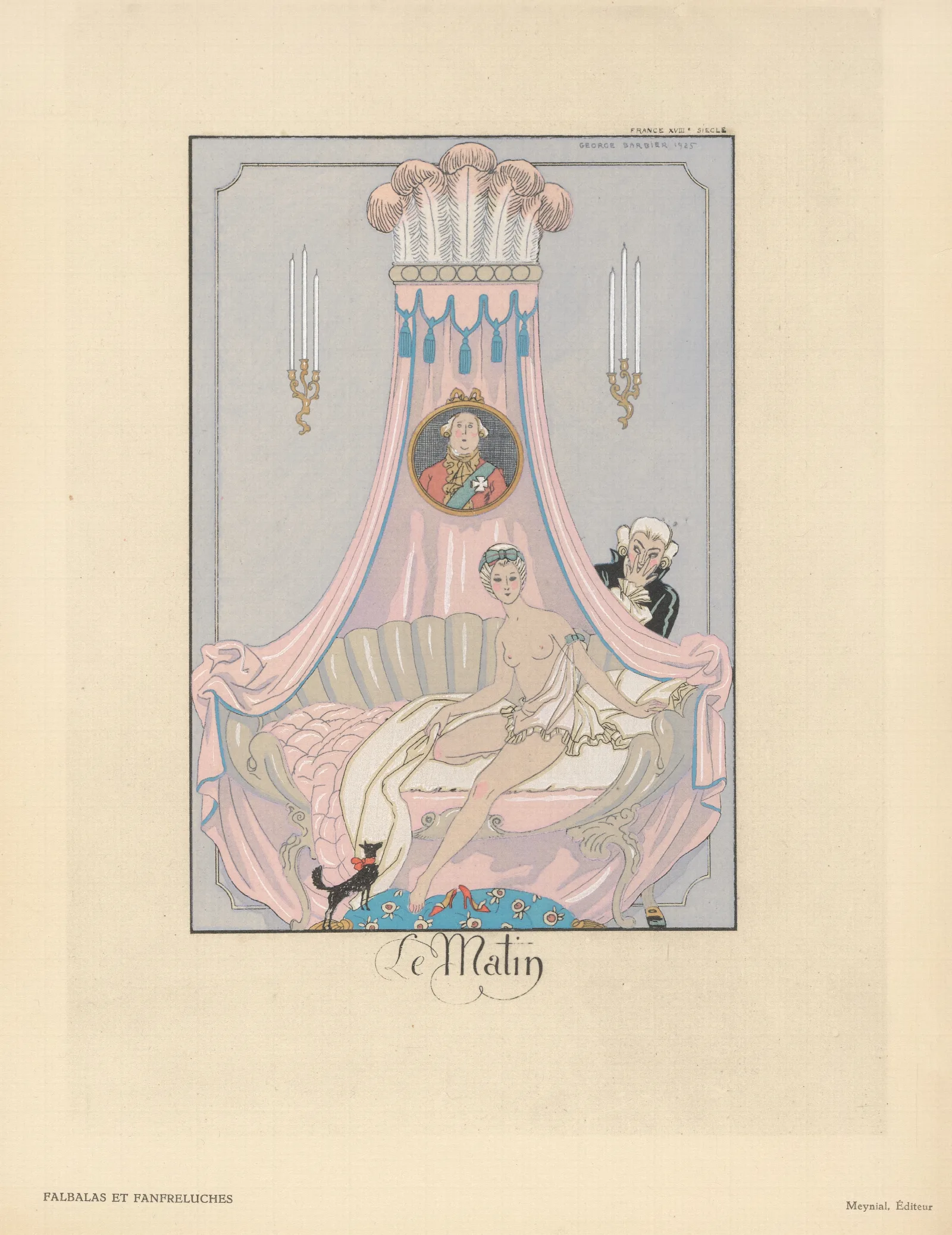 Le Matin Falbalas Et Fanfreluches Wall Art by George Barbier - Canvas Print