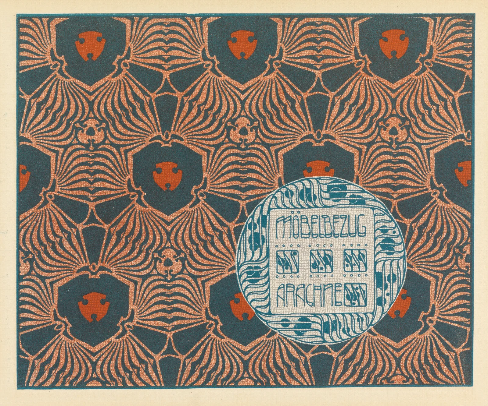 Mobelbezug Arachne Arachne Upholstery Fabric Wall Art by Koloman Moser - Canvas Print