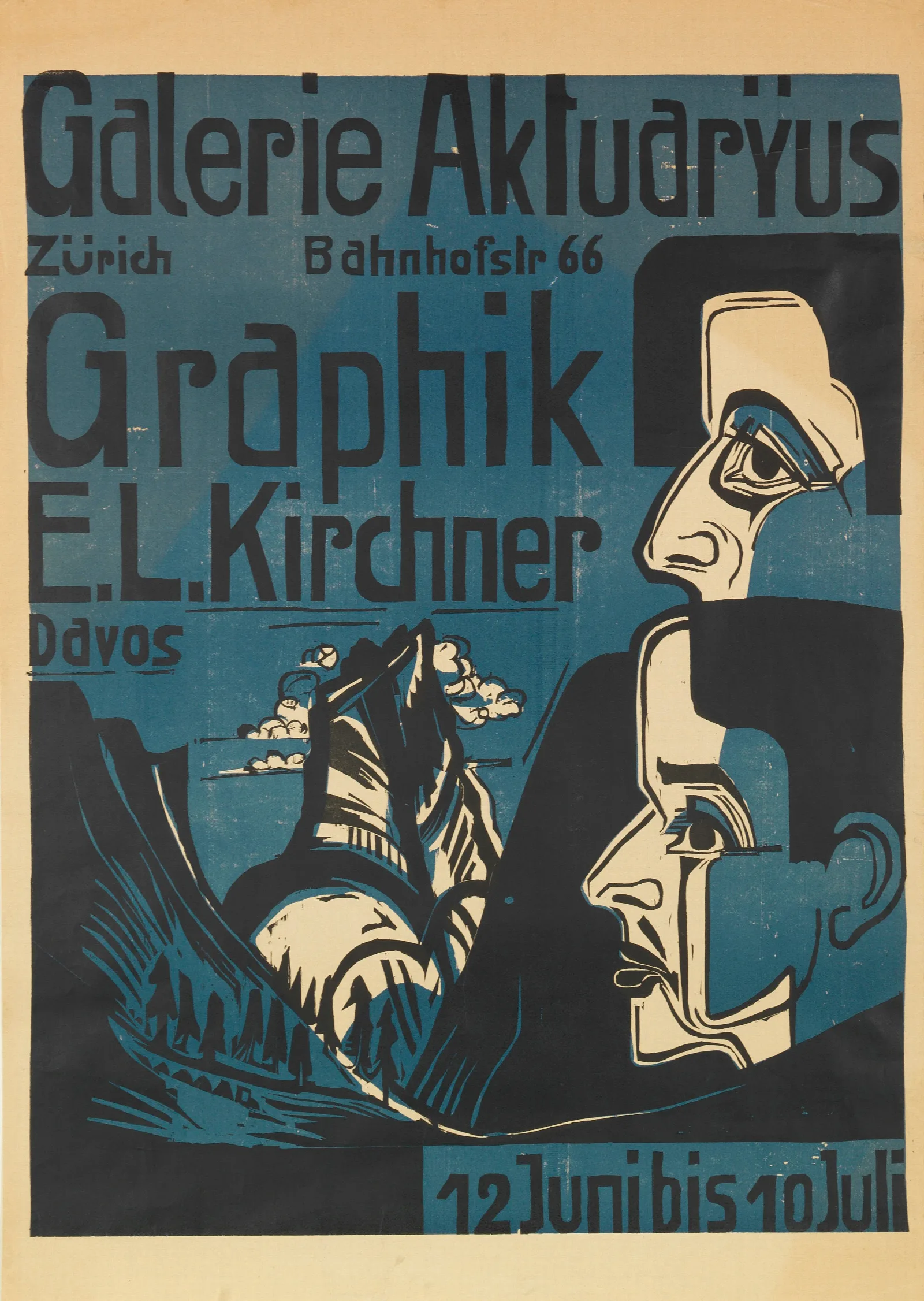 Plakat Galerie Aktuaryus Wall Art by Ernst Ludwig Kirchner - Canvas Print