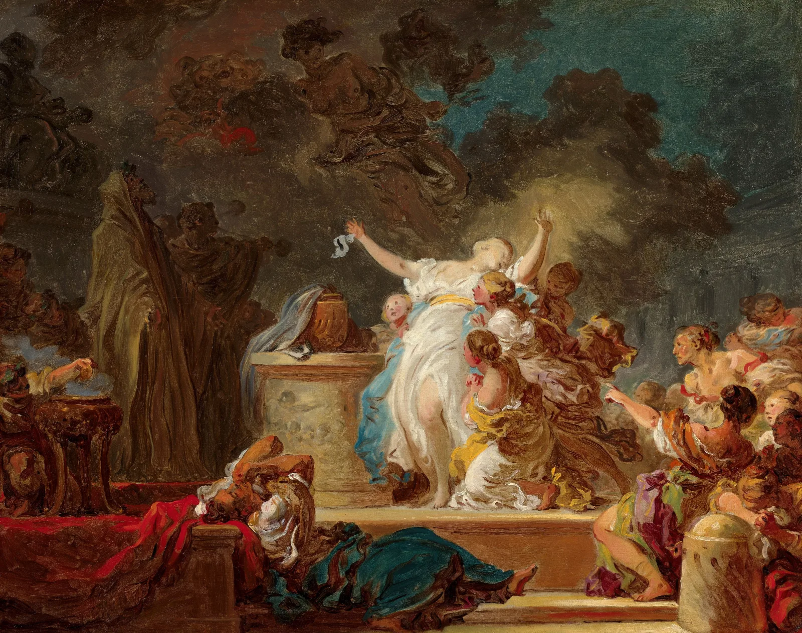 The Sacrifice To The Minotaur Wall Art by Jean-Honoré Fragonard - Canvas Print