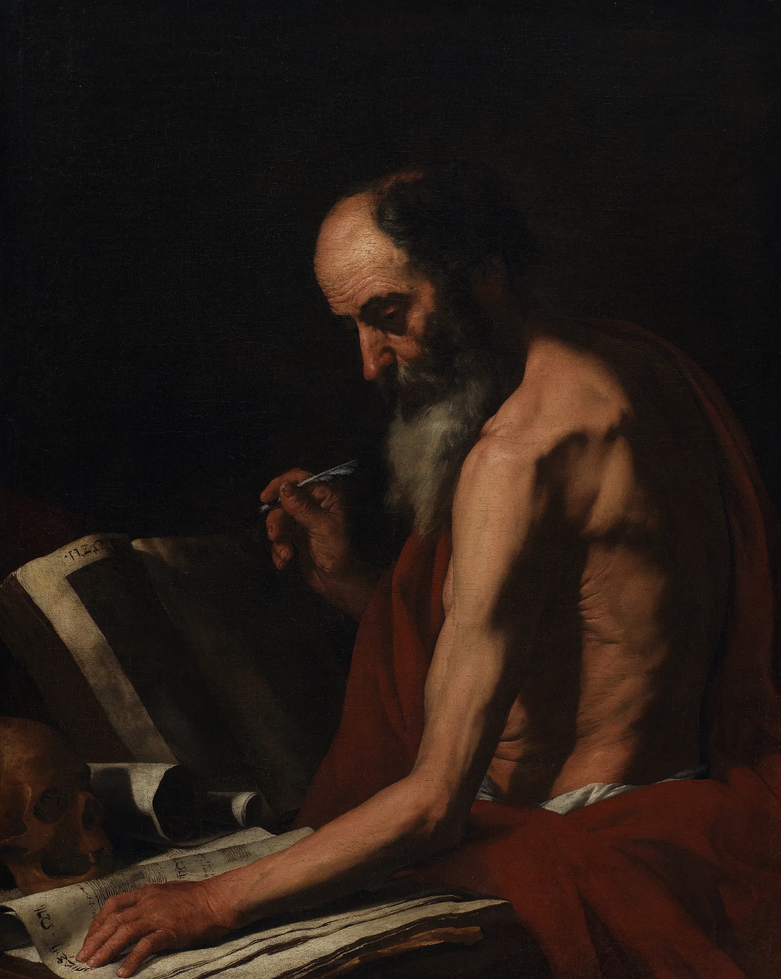 St Jerome 5 Wall Art by Jusepe de Ribera - Canvas Print