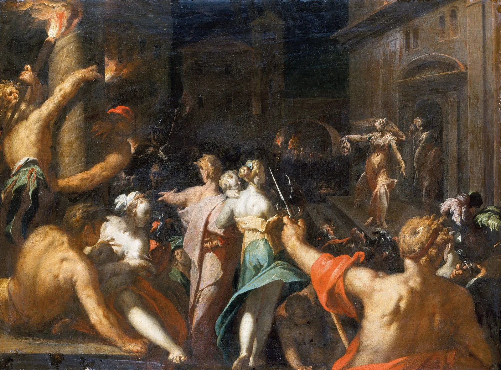 Judith Displays The Head Of Holofernes Wall Art by Abraham Bloemaert - Canvas Print